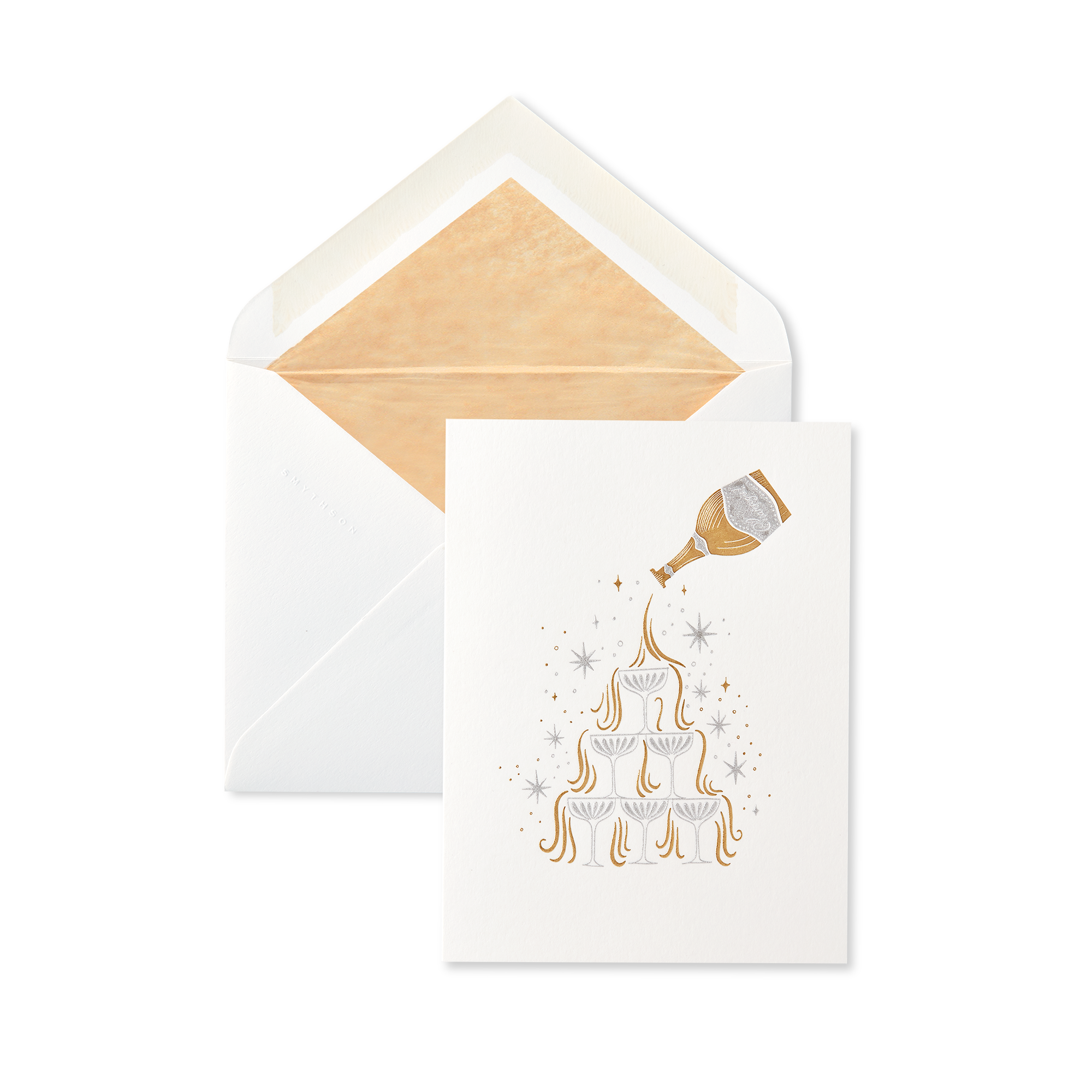 Champagne Christmas Card Set