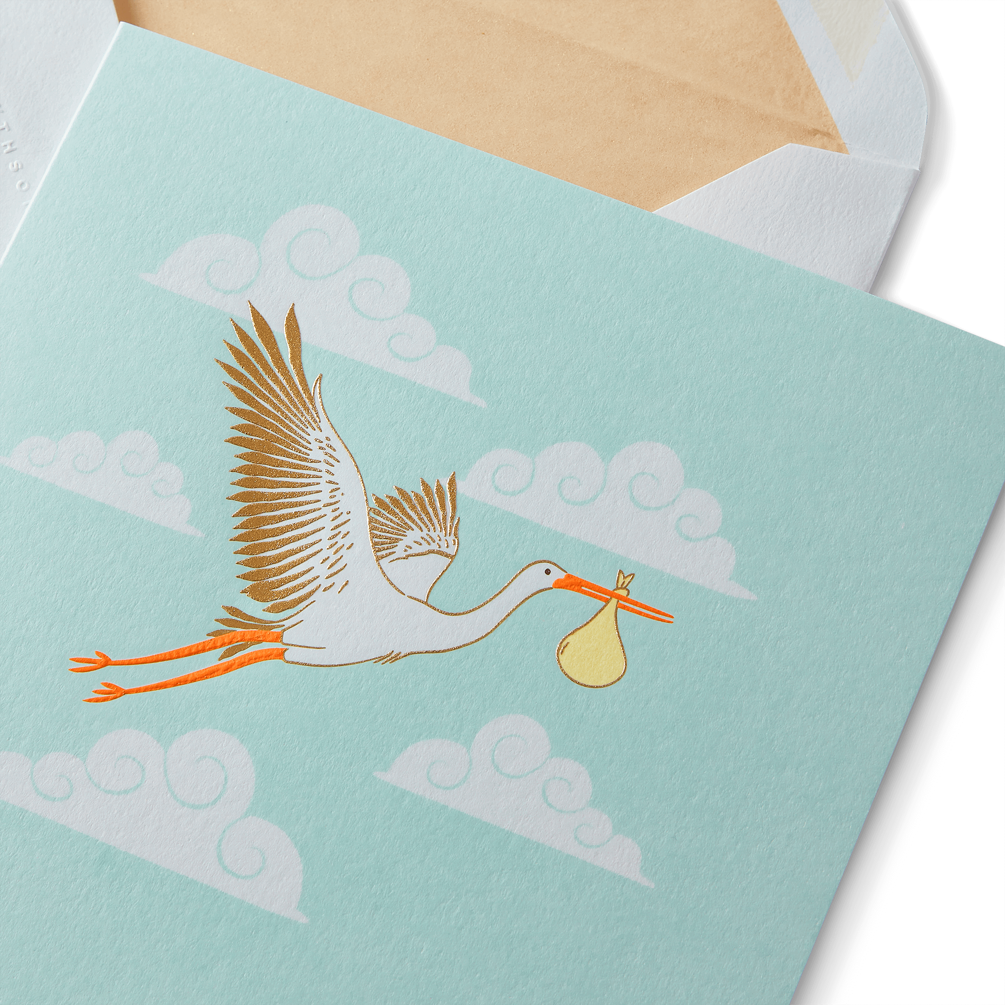 Stork Birth Greeting Card