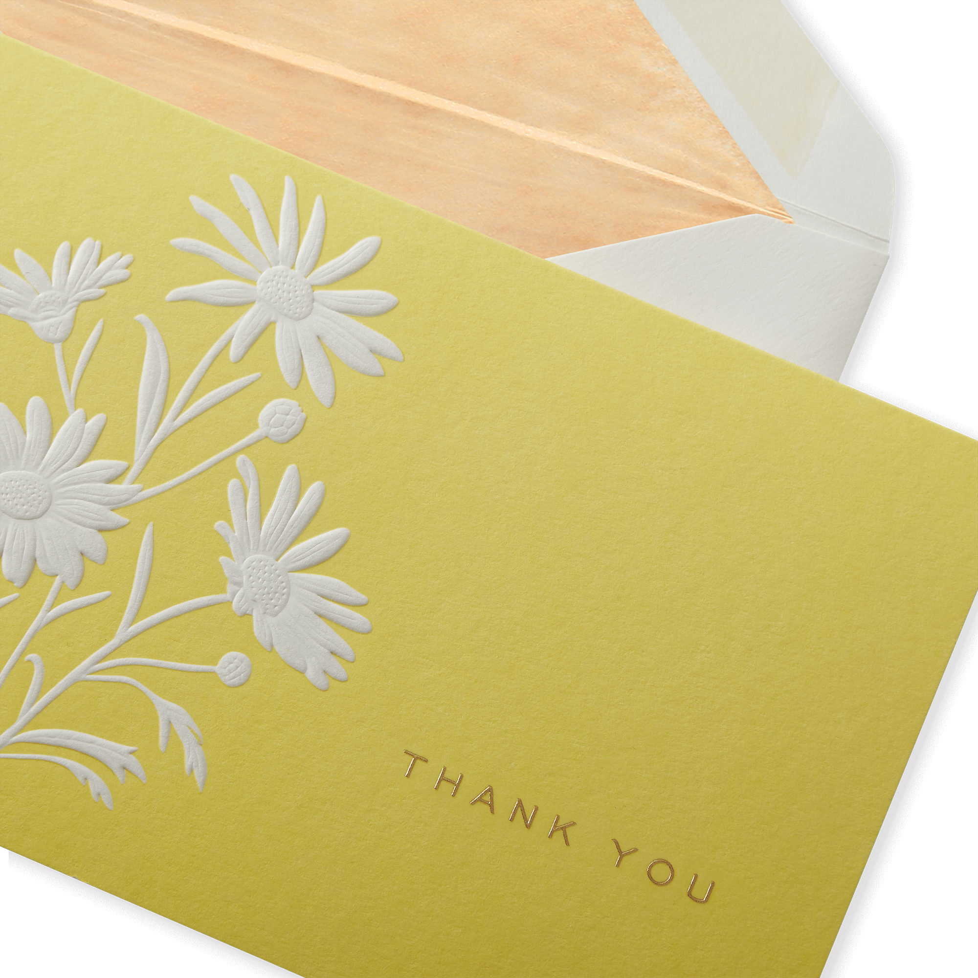 Daisy Thank You Notelets - Daisy Yellow