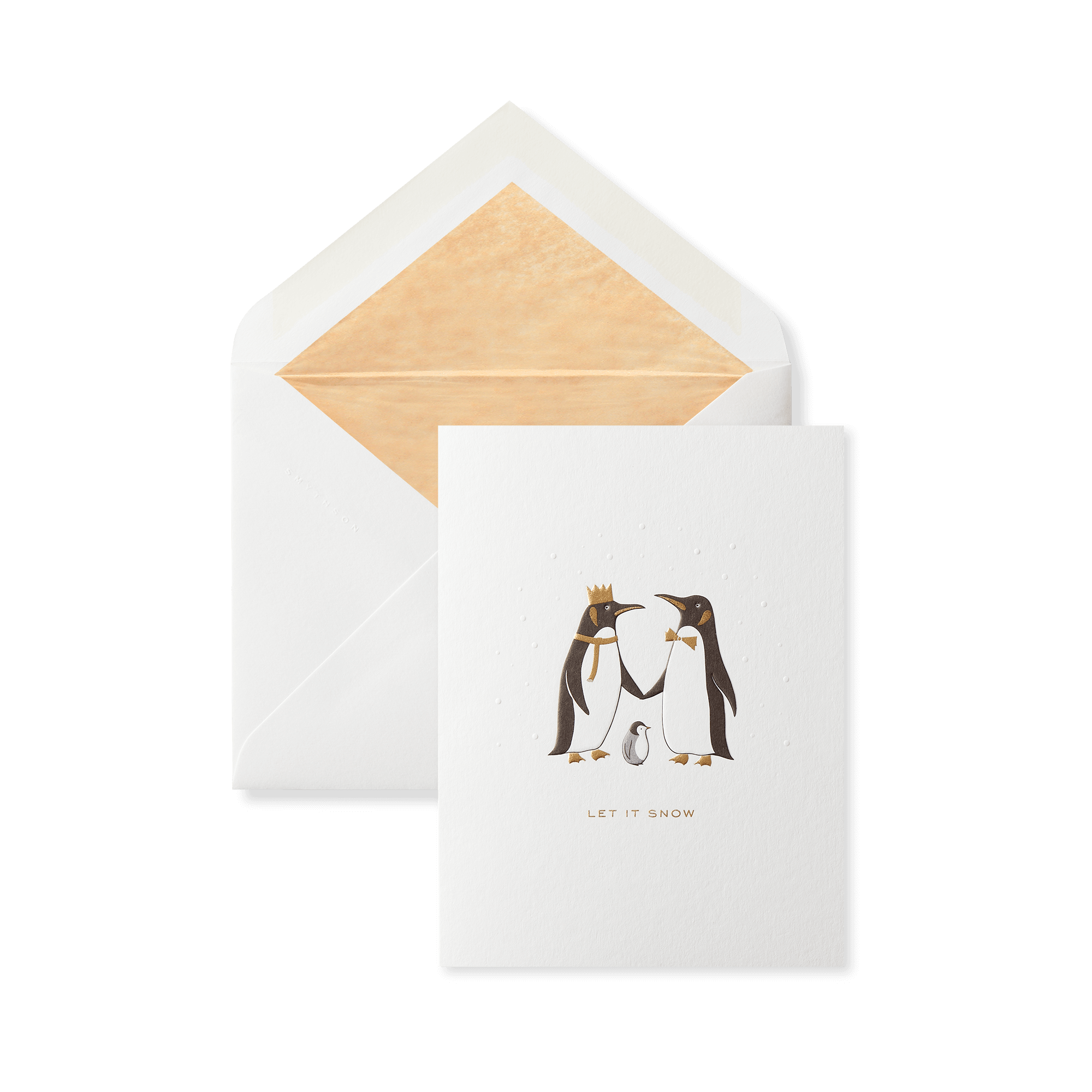 Let it Snow Penguins Christmas Card