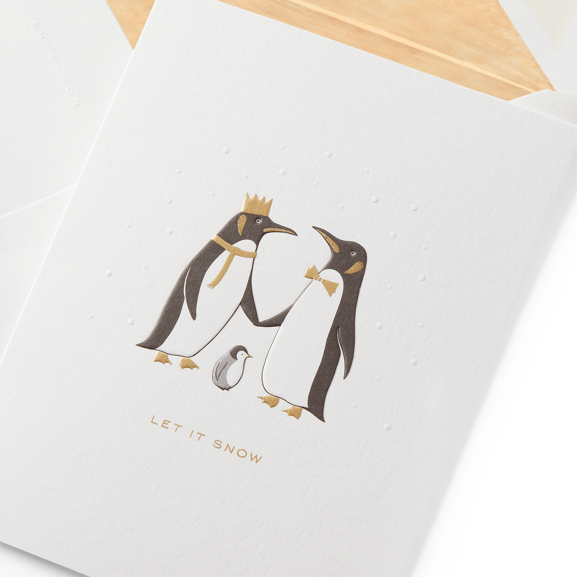 Let it Snow Penguins Christmas Card