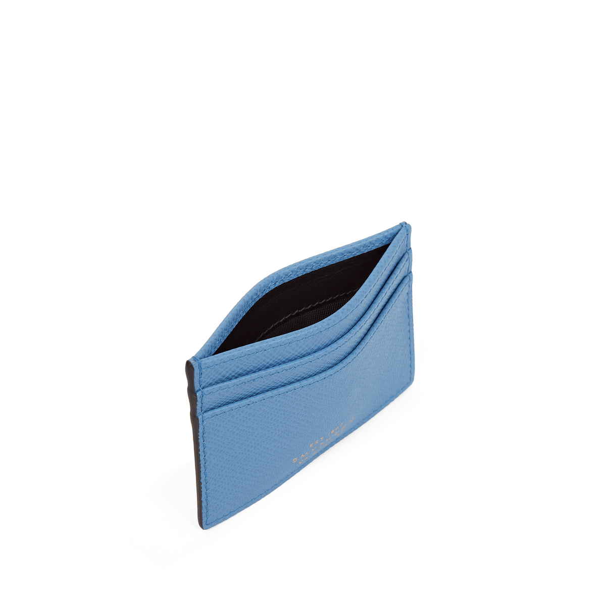 Flat Card Holder in Panama in Nile Blue | Smythson United States Flat Card Holder in Panama in Nile Blue | Smythson United States