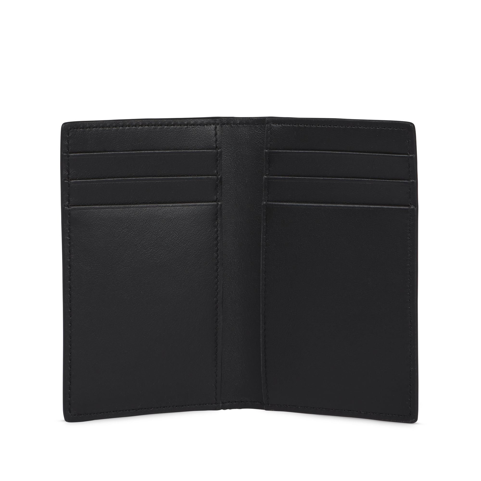 6 Card Slot Folded Card Holder in Panama - Black