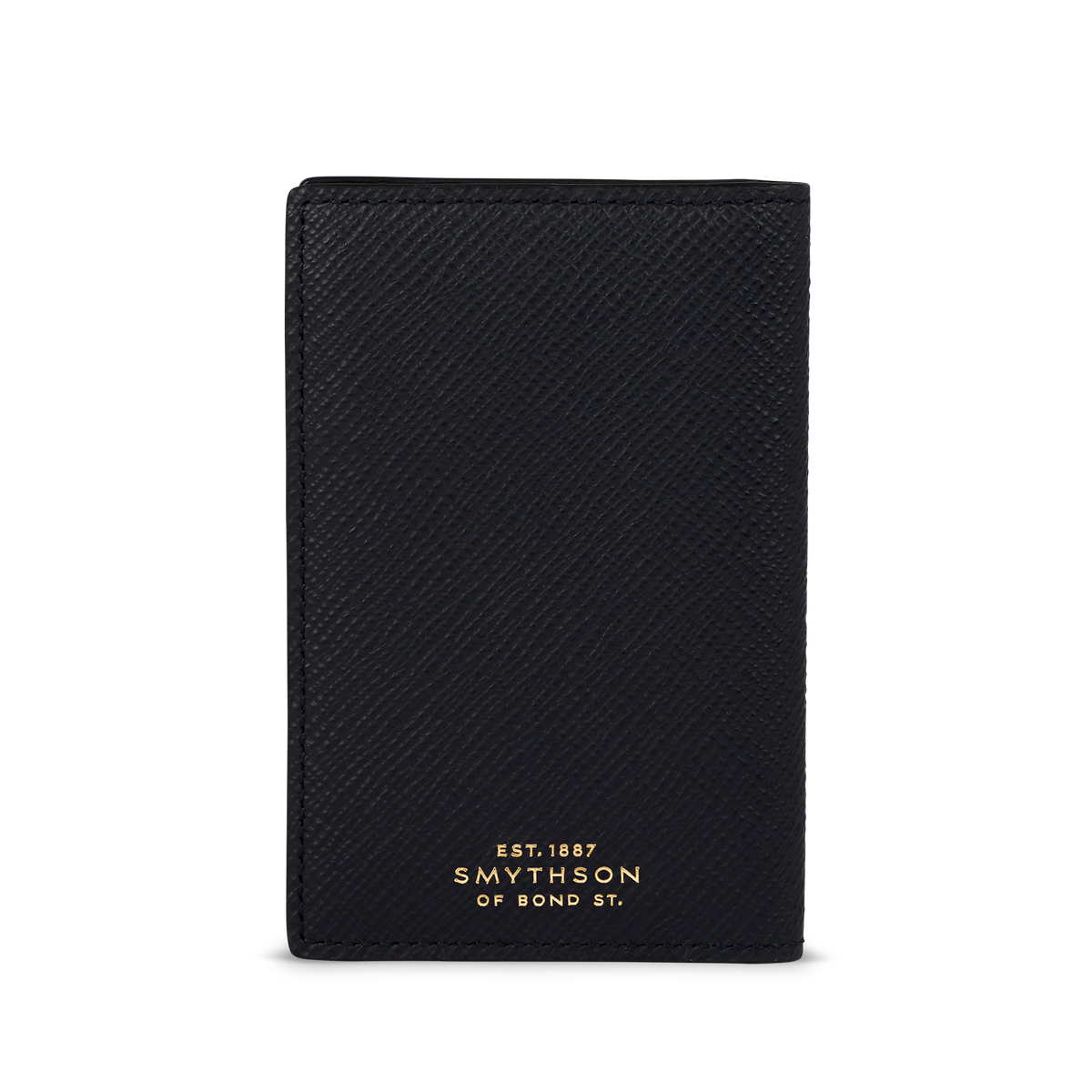 6 Card Slot Folded Card Holder in Panama in Black | Smythson 6 Card Slot Folded Card Holder in Panama in Black | Smythson
