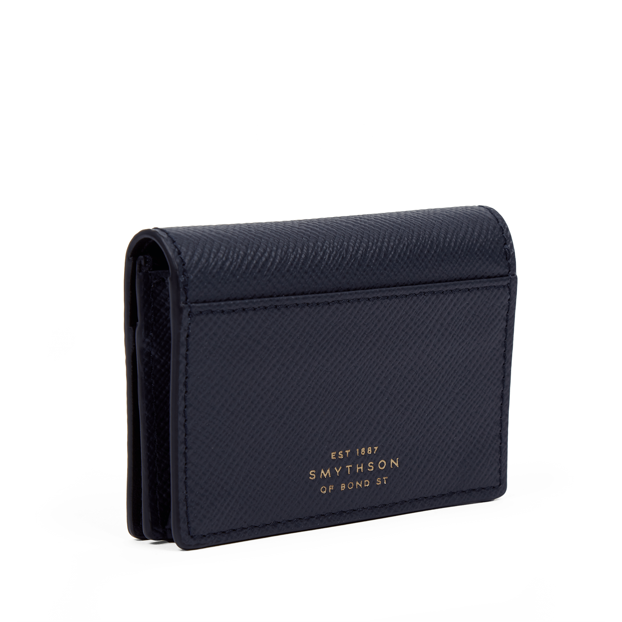 Folded Card Case with Snap Closure in Panama - Navy