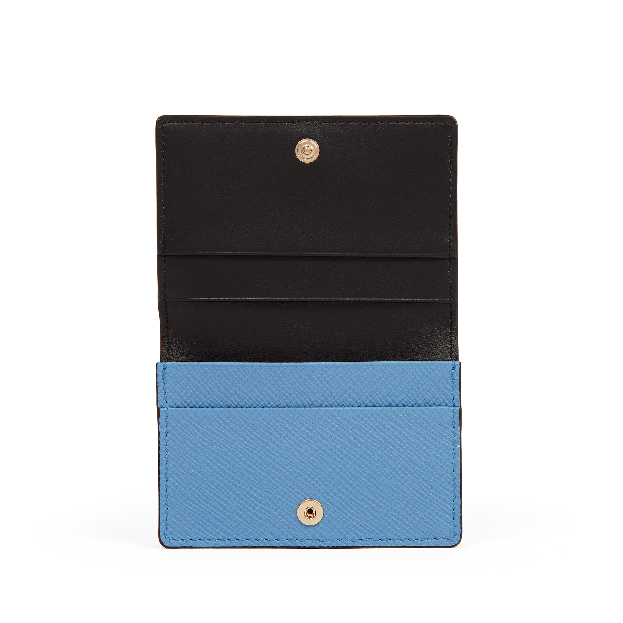 Folded Card Case with Snap Closure in Panama - Nile Blue