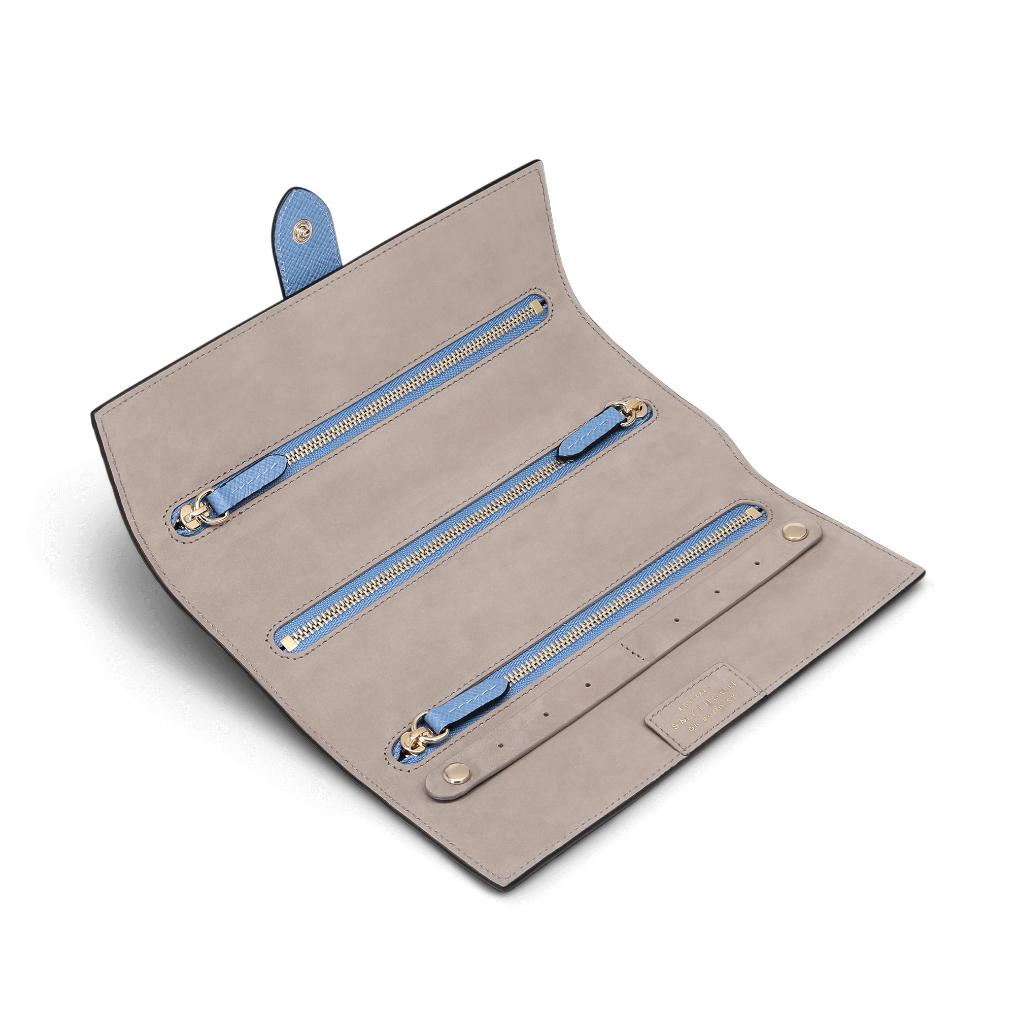 Small Jewellery Roll in Panama - Nile Blue