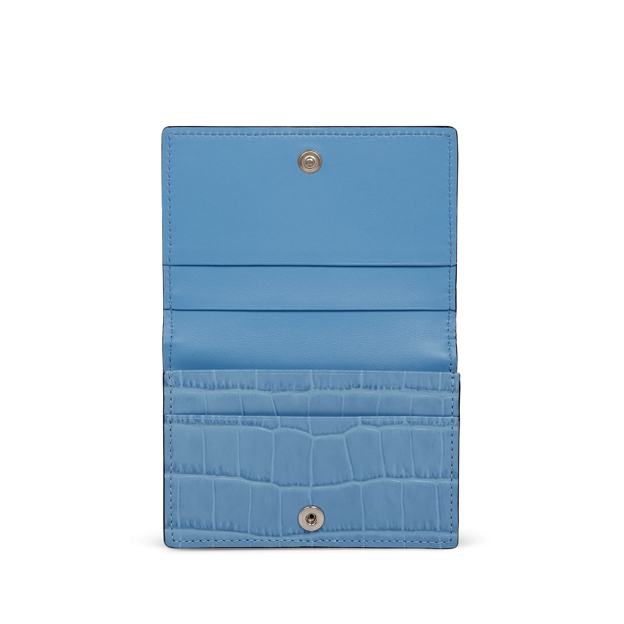 Folded Card Case with Snap Closure in Mara - Nile Blue