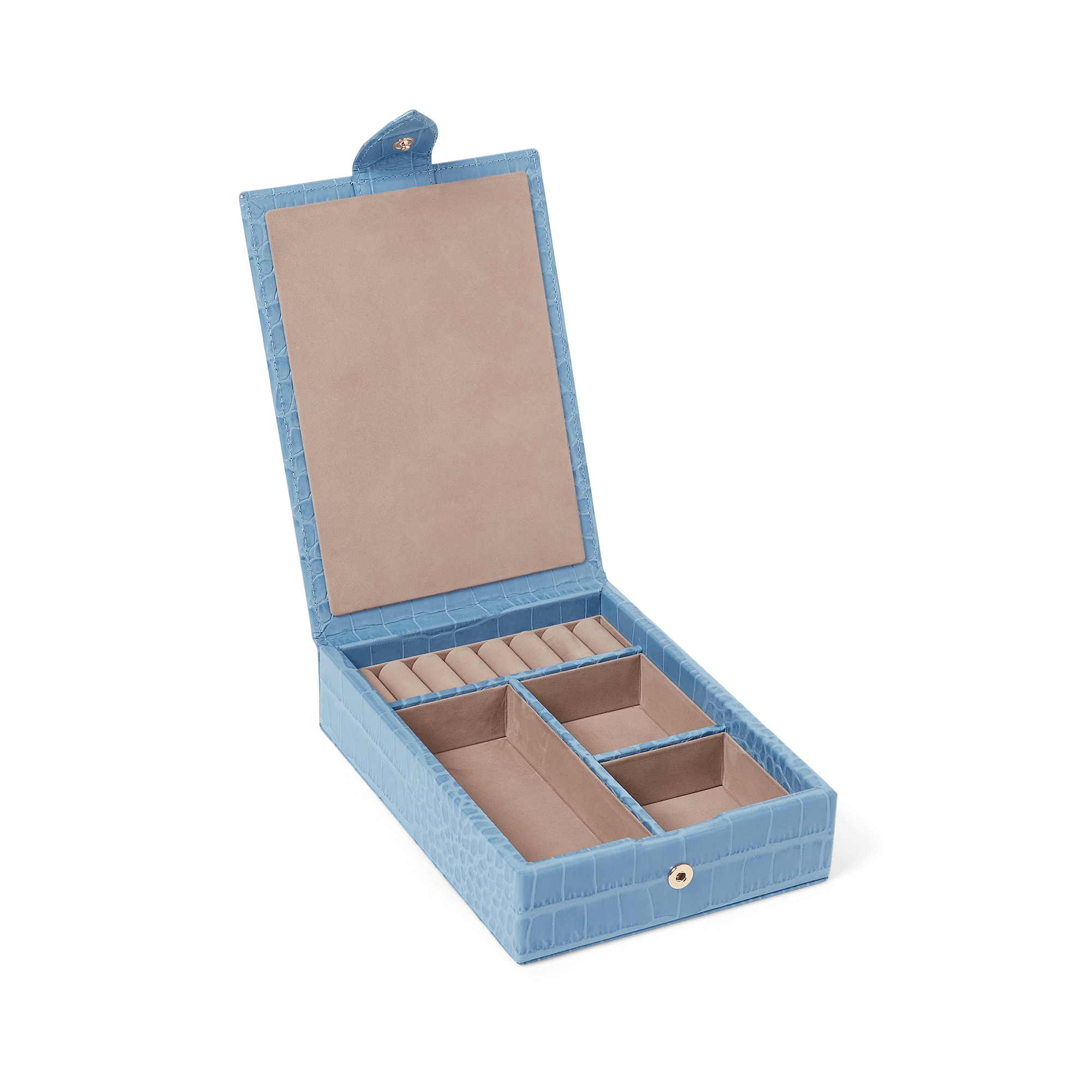 Travel Tray Jewellery Box in Mara - Nile Blue