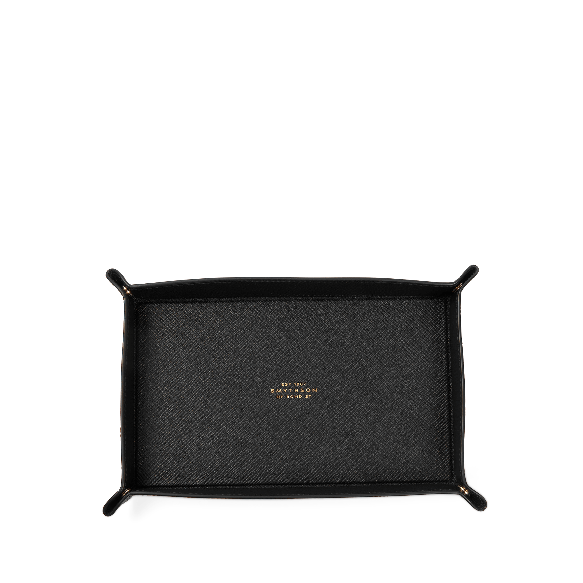Small Rectangular Trinket Tray in Panama - Black
