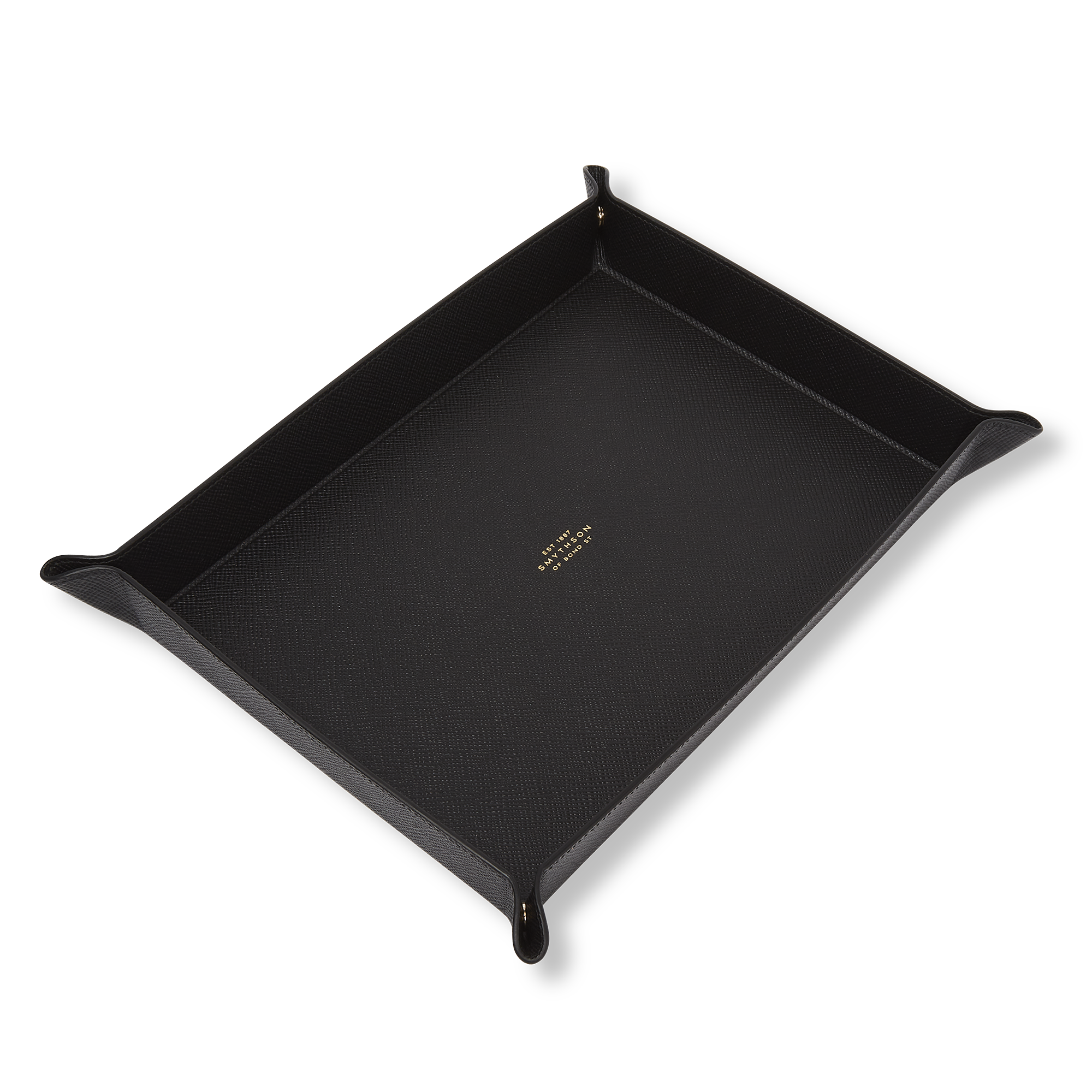 Large Rectangular Trinket Tray in Panama - Black