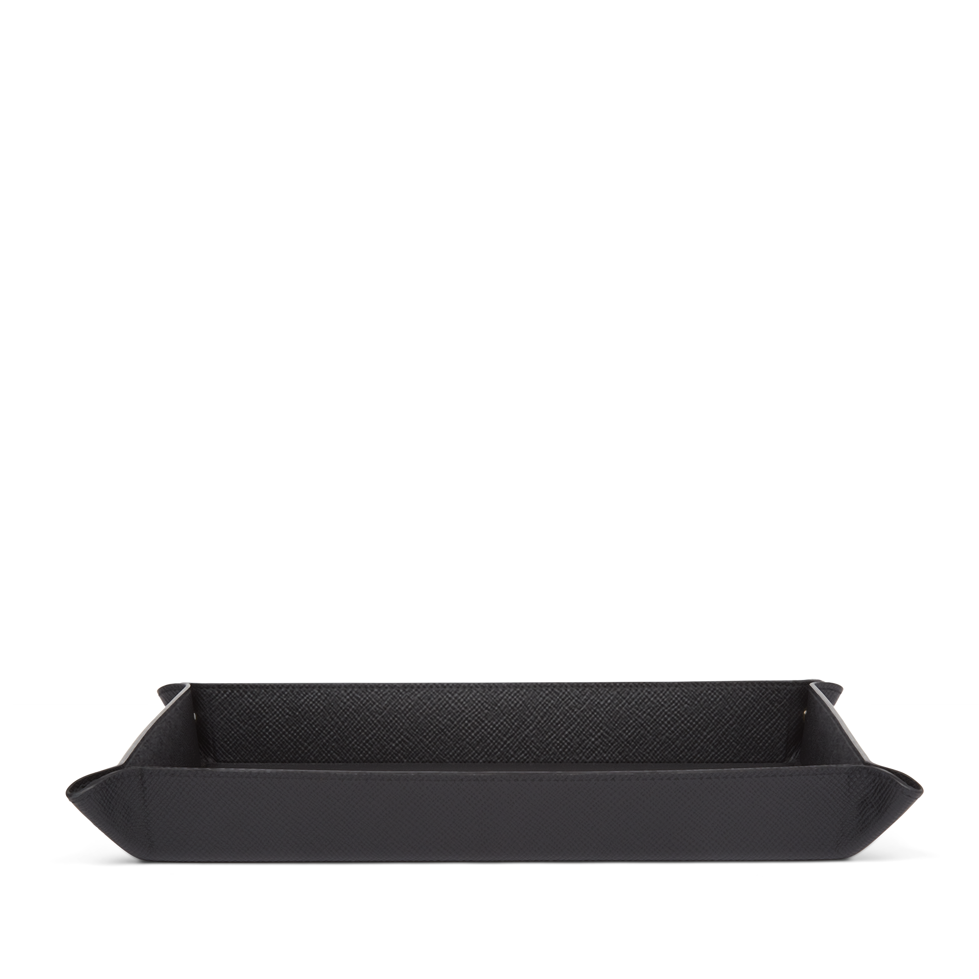 Large Rectangular Trinket Tray in Panama - Black