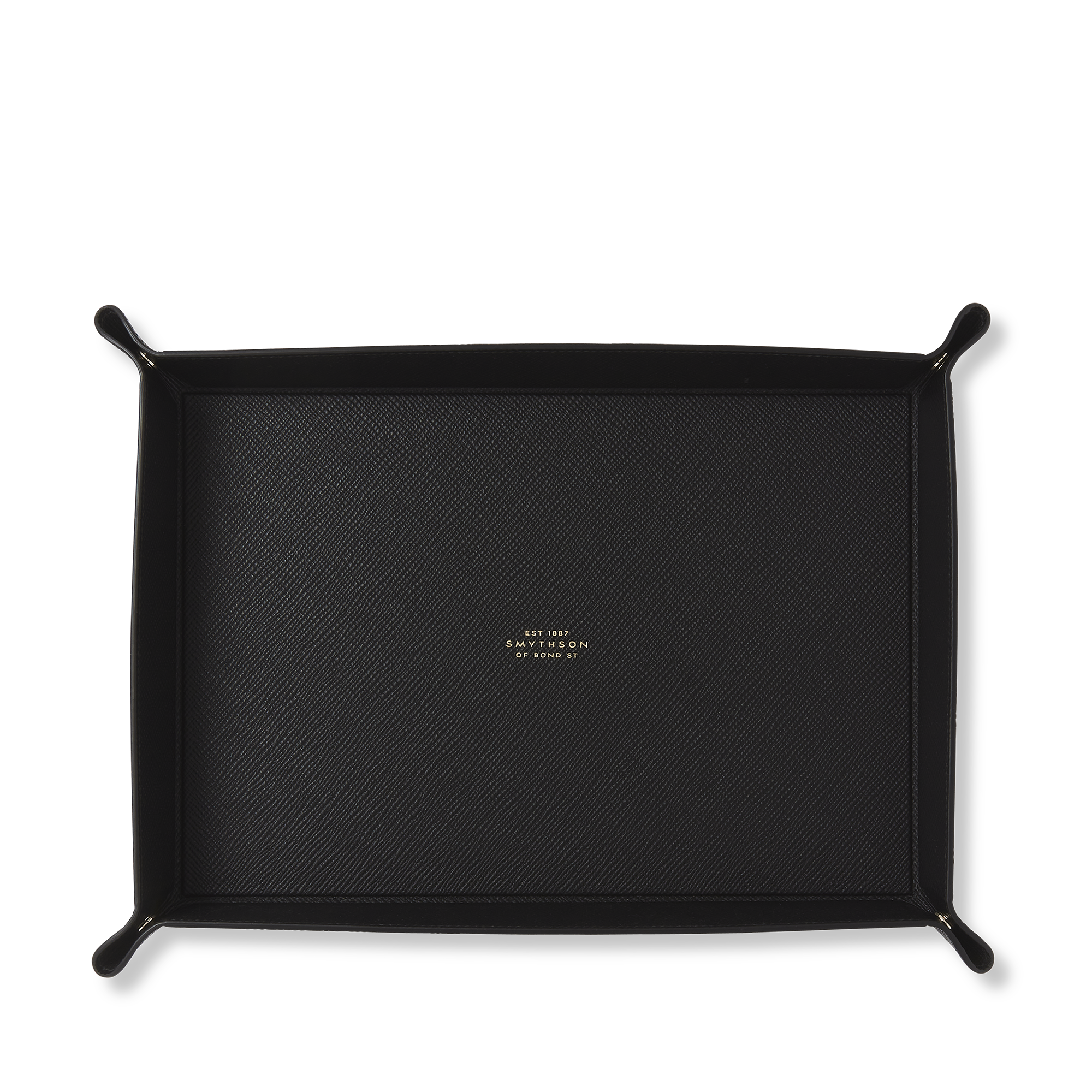 Large Rectangular Trinket Tray in Panama - Black