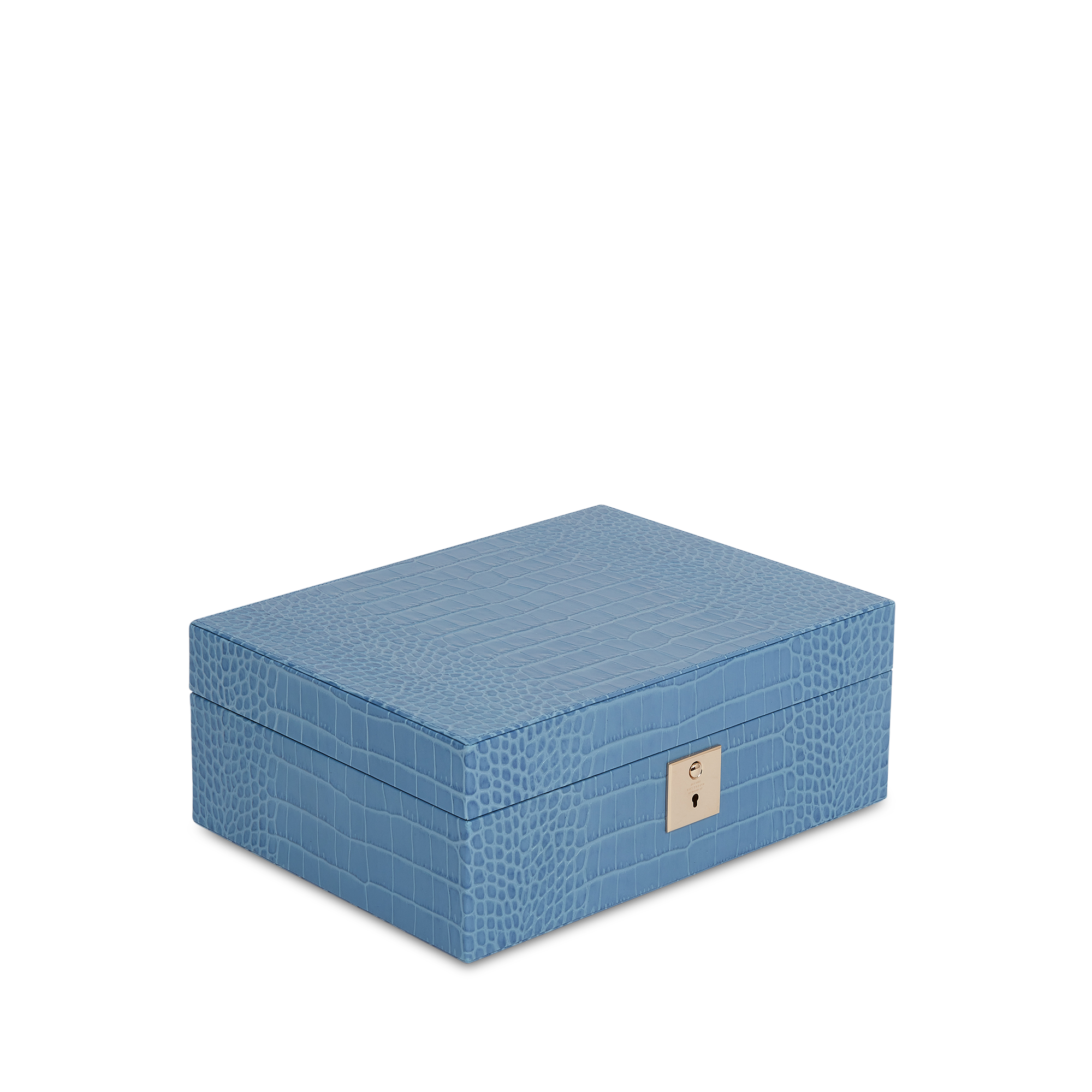 Jewellery Box with Travel Tray in Mara - Nile Blue