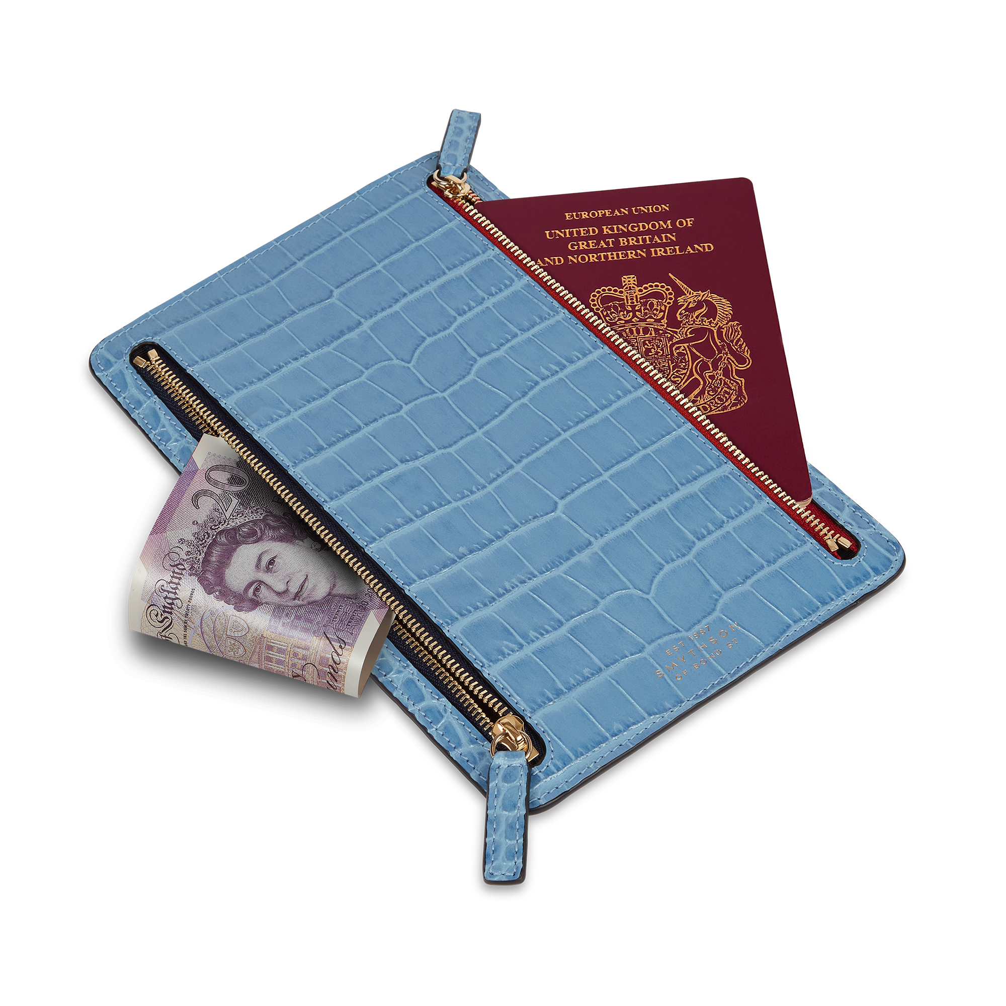Multi-Zip Case in Mara - Nile Blue