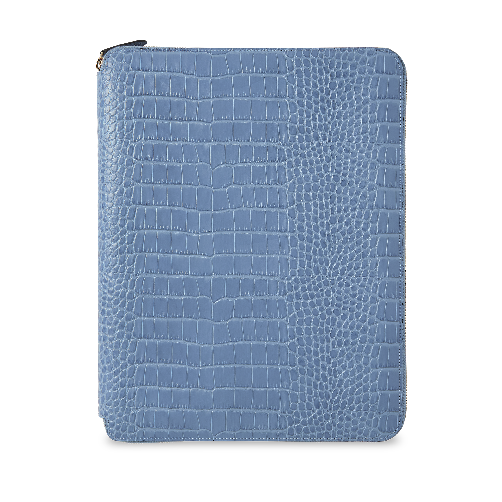 A4 Writing Folder with Zip in Mara - Nile Blue
