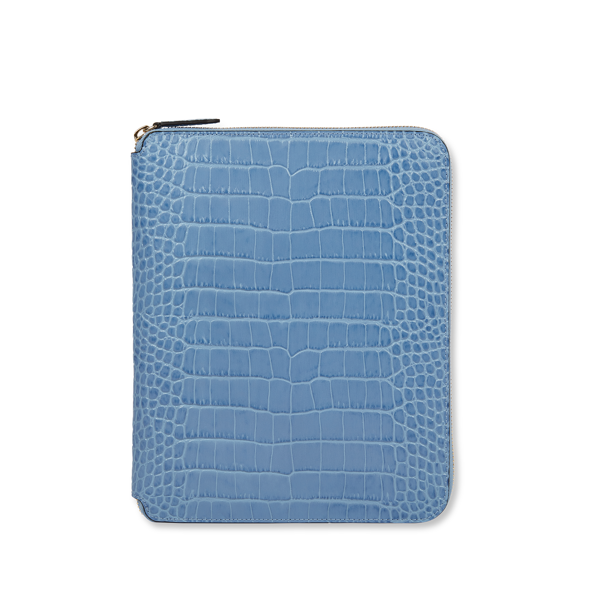 A5 Writing Folder with Zip in Mara - Nile Blue