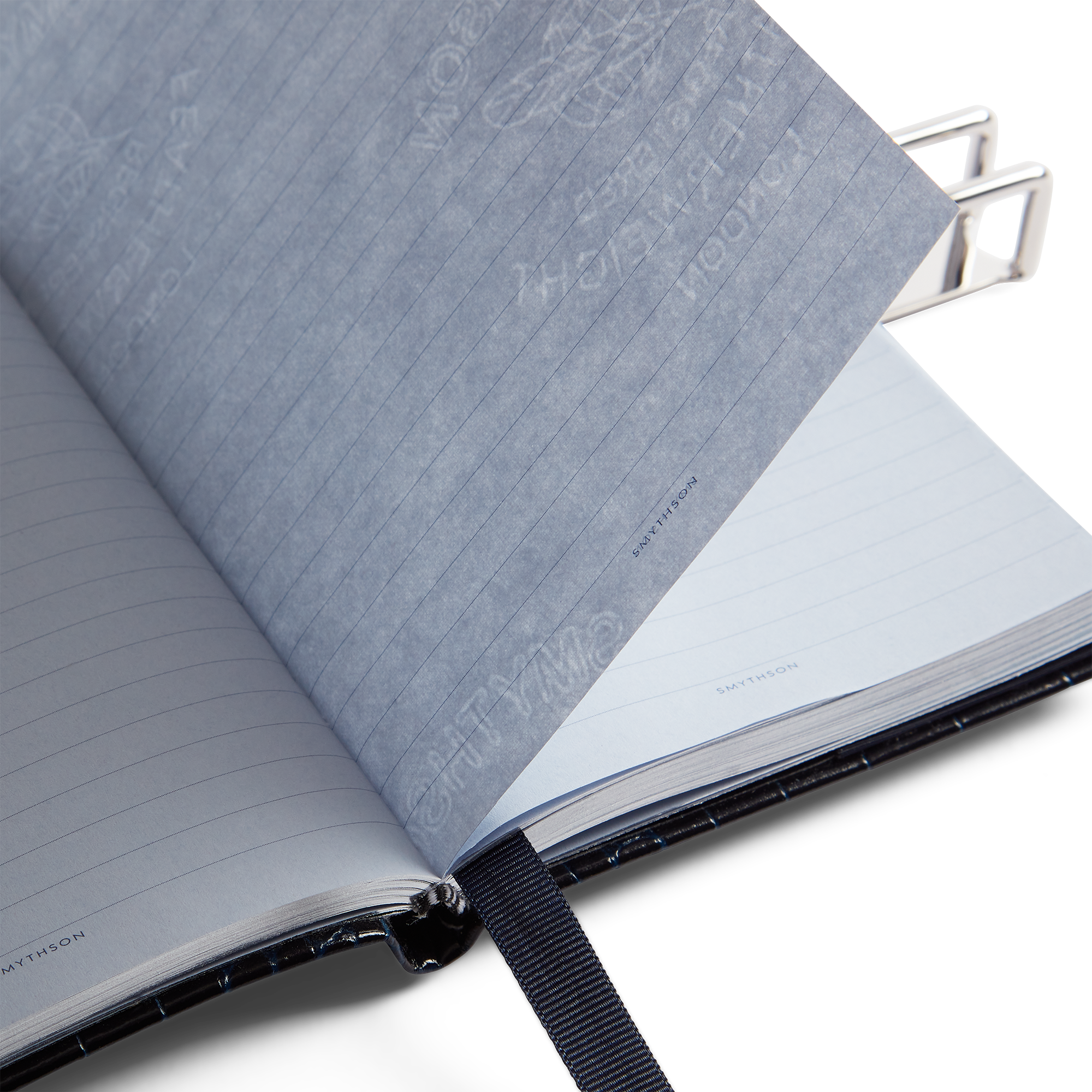Chelsea Notebook with Slide Closure in Mara - Navy