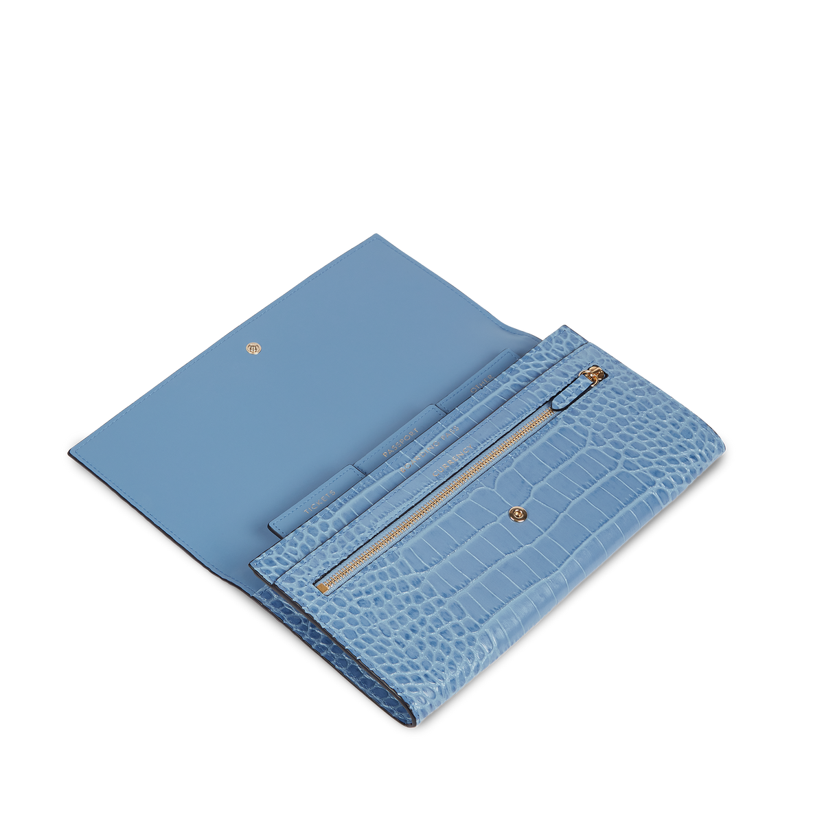 Nile Rabbit Marshall Travel Wallet in Mara in Nile Blue | Smythson United States