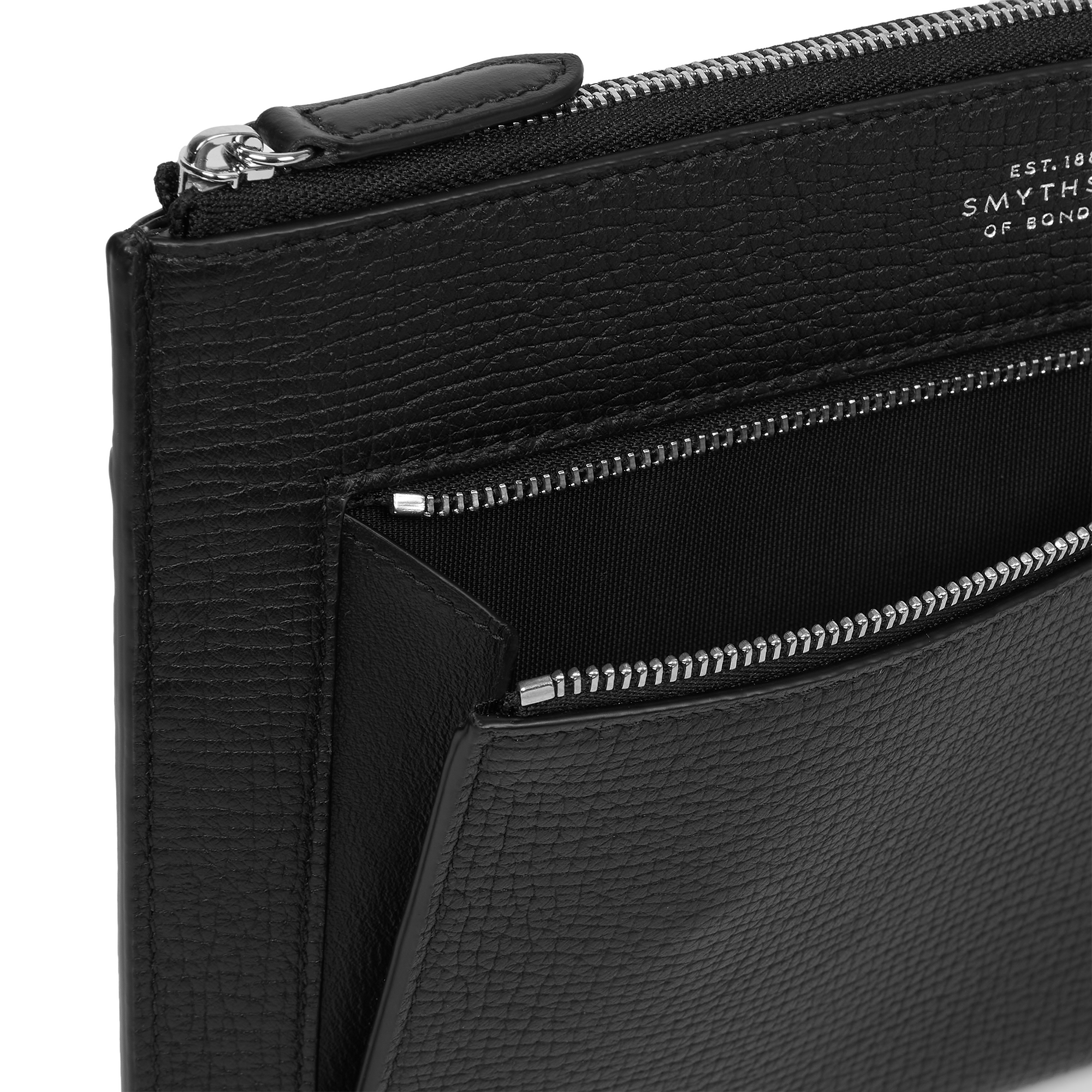 Flat Travel Organiser Pouch in Ludlow - Black