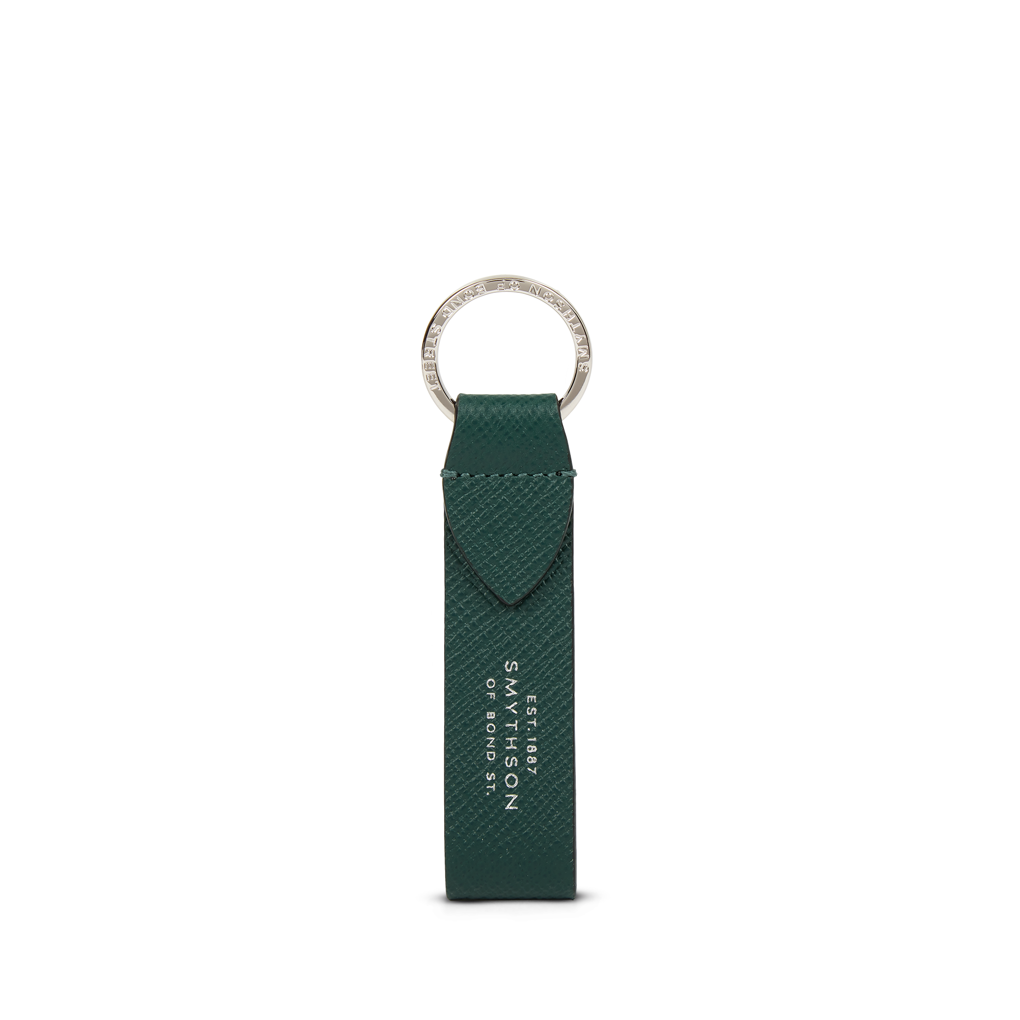Keyring with Leather Strap in Panama - Forest