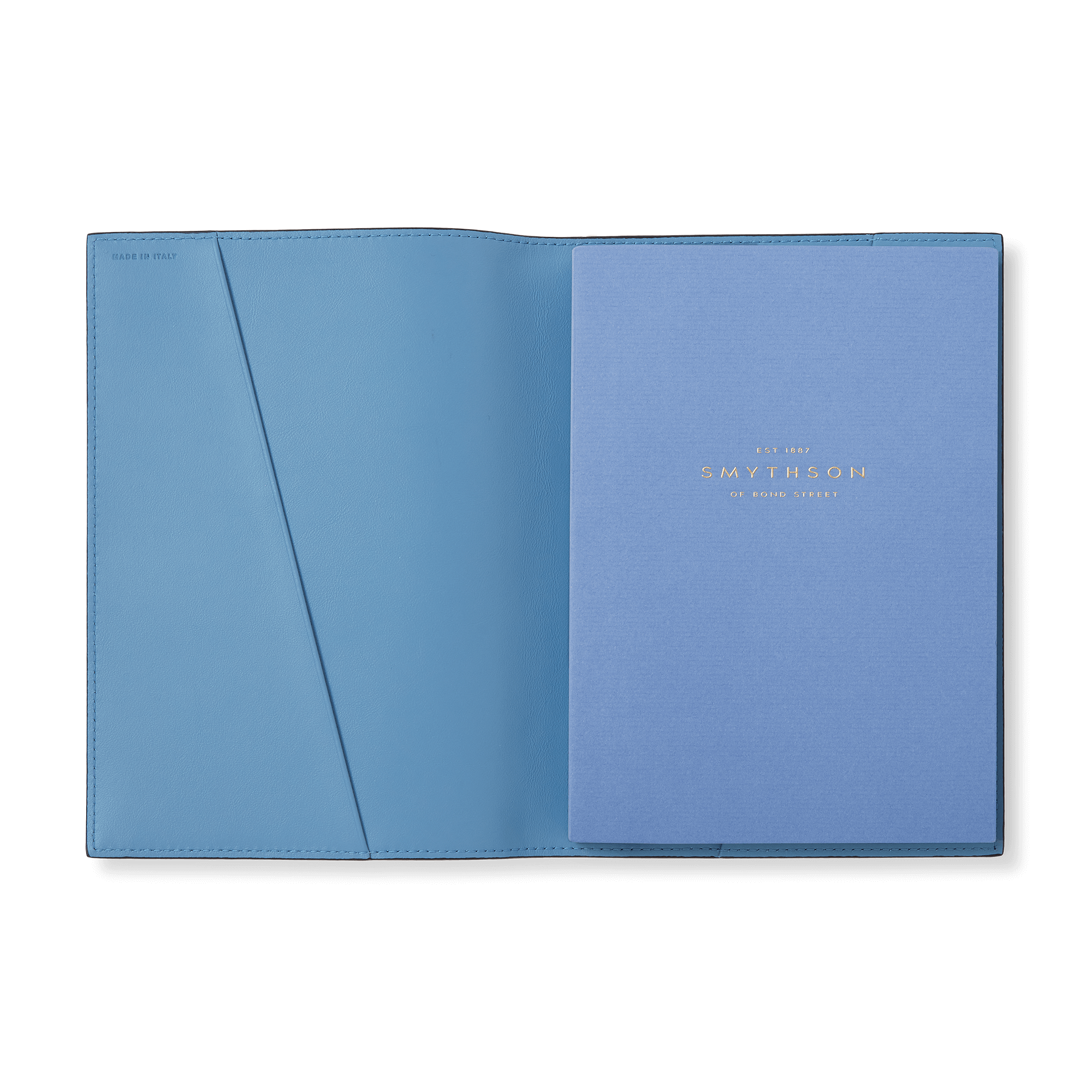 Taccuino Evergreen ricaricabile di medie dimensioni, modello Ludlow - Blu del Nilo