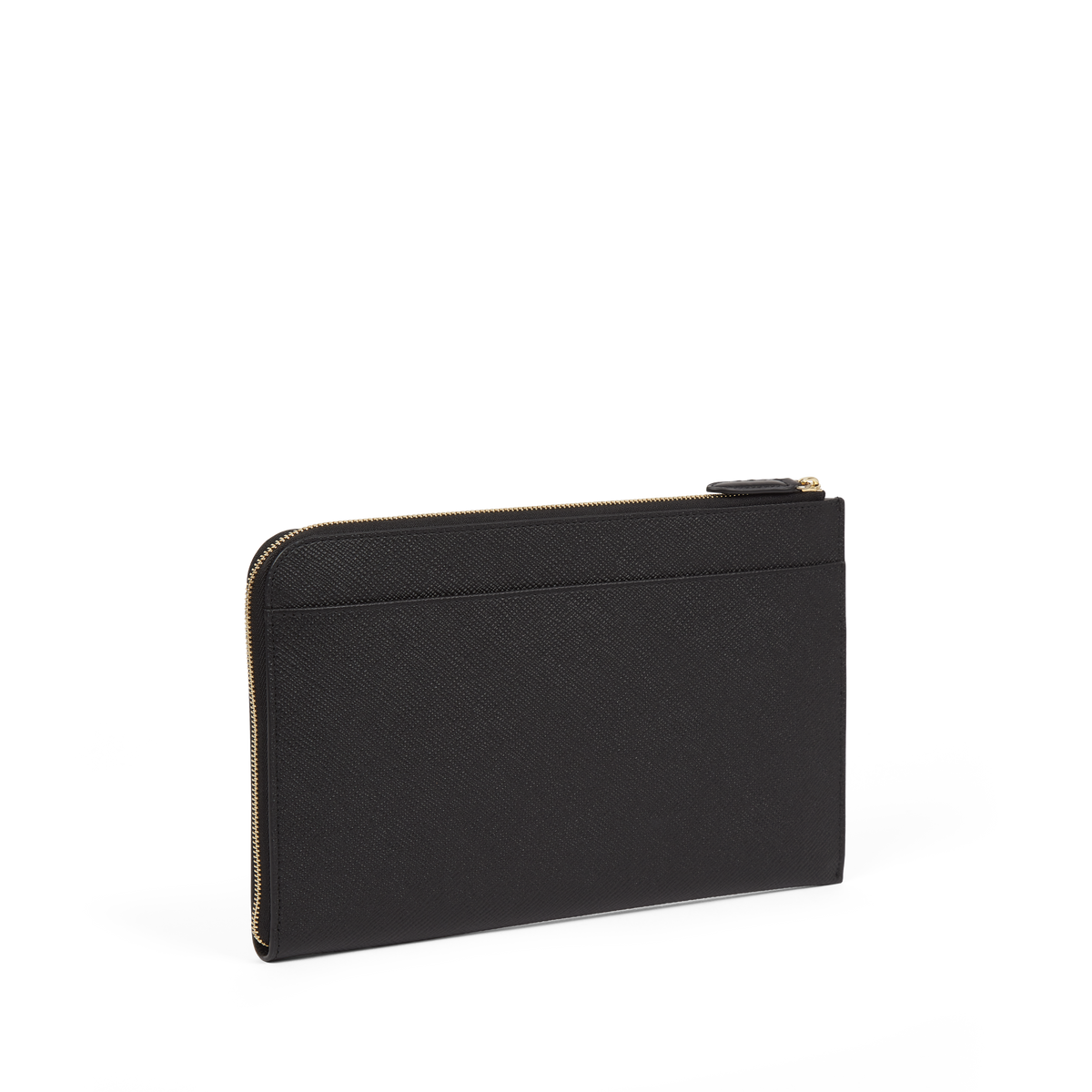 Slim Pouch in Panama in Black | Smythson United States Slim Pouch in Panama in Black | Smythson United States