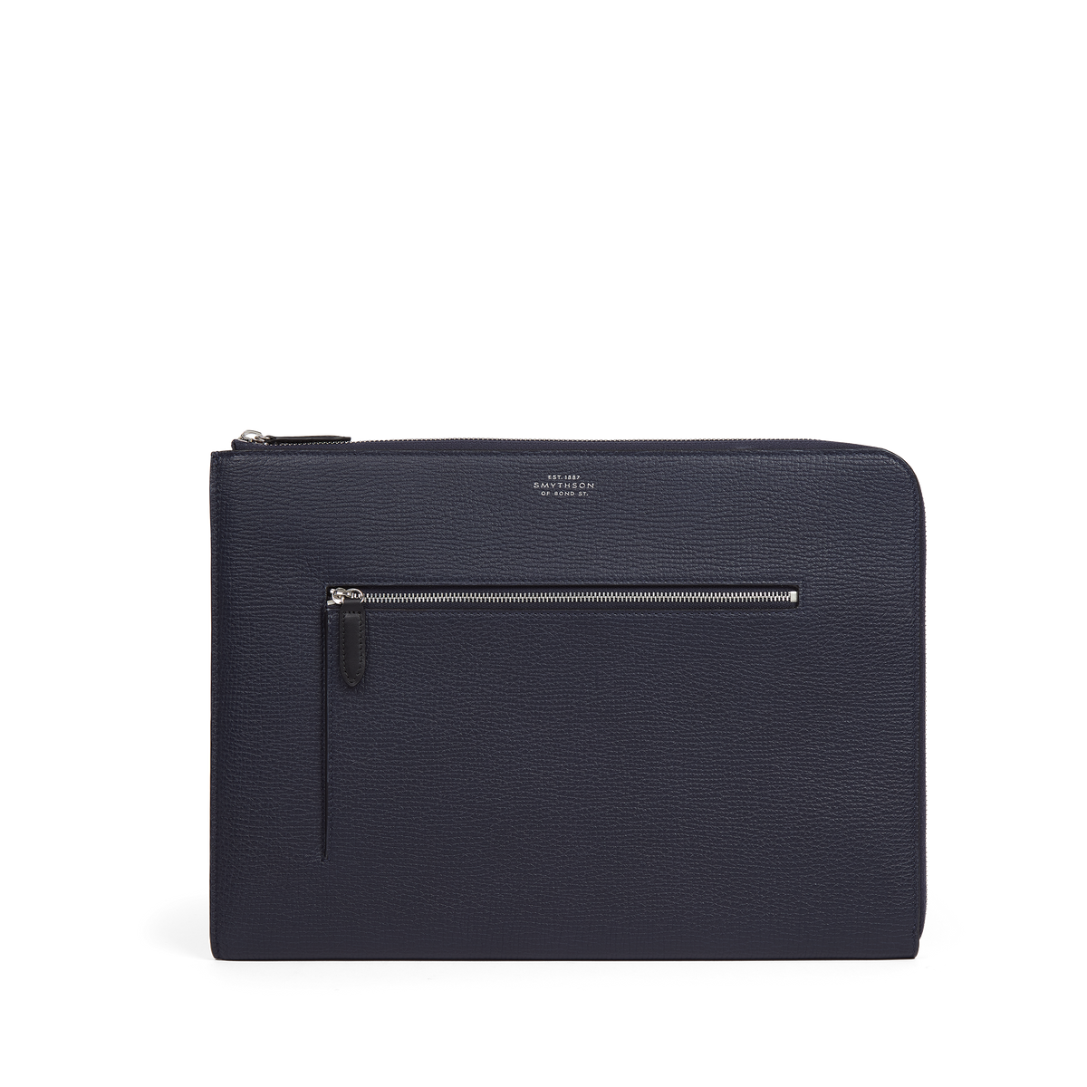 Small Laptop Case With Zip in Ludlow in Navy | Smythson United States