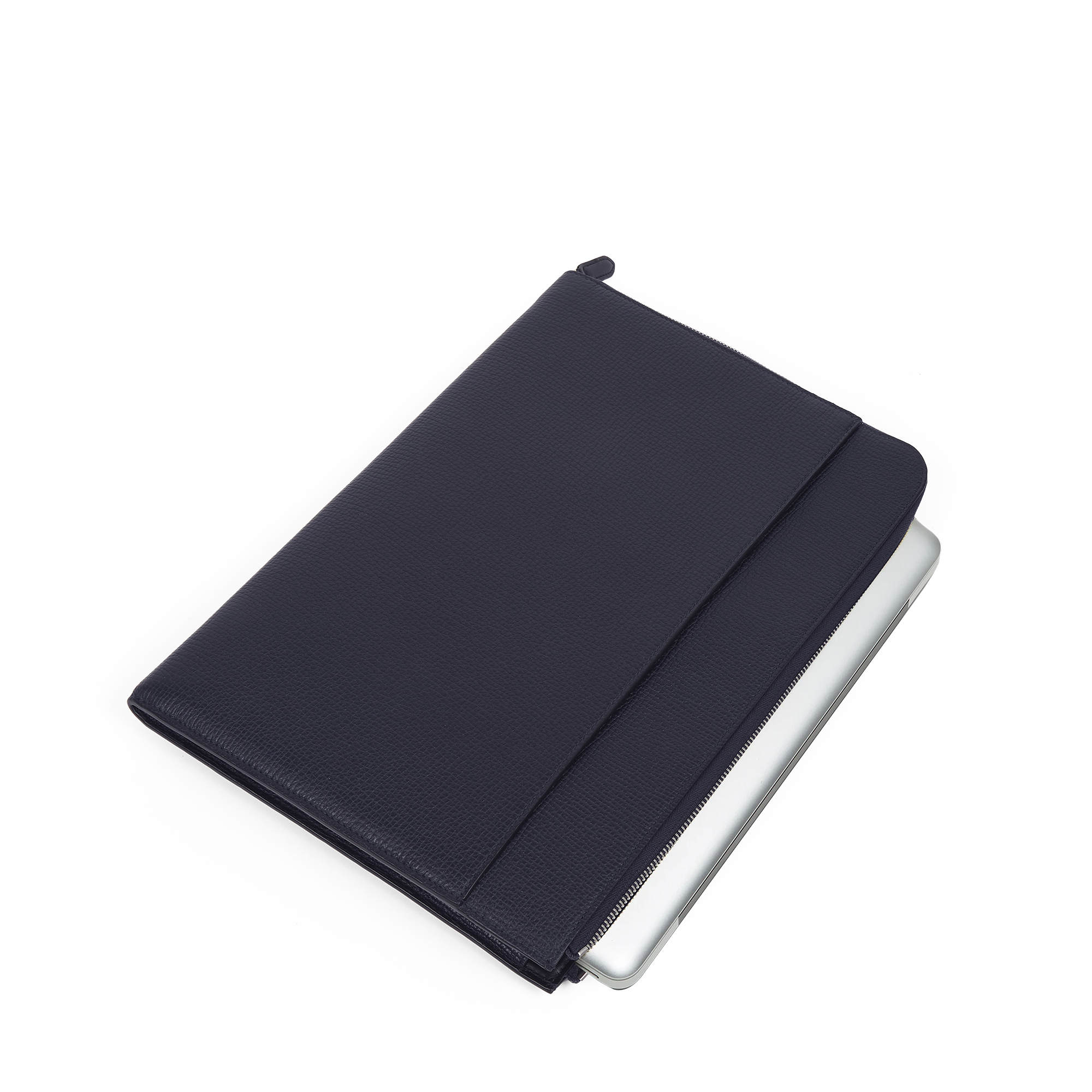 Small Laptop Case With Zip in Ludlow - Navy