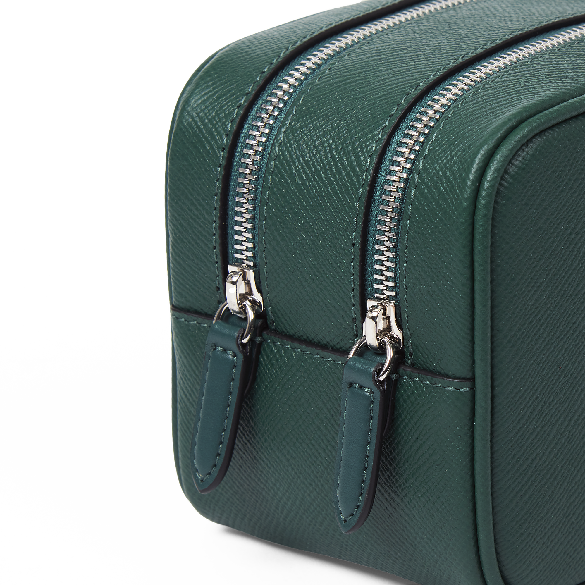 Washbag with Double Zip in Panama - Forest