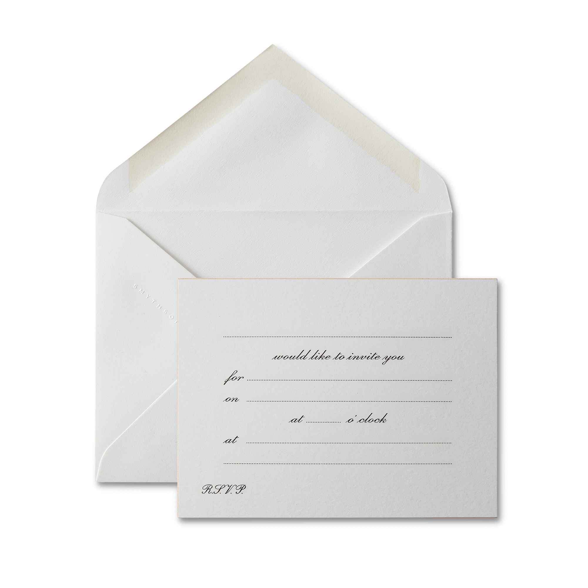Would Like To Invite You Invitations - White