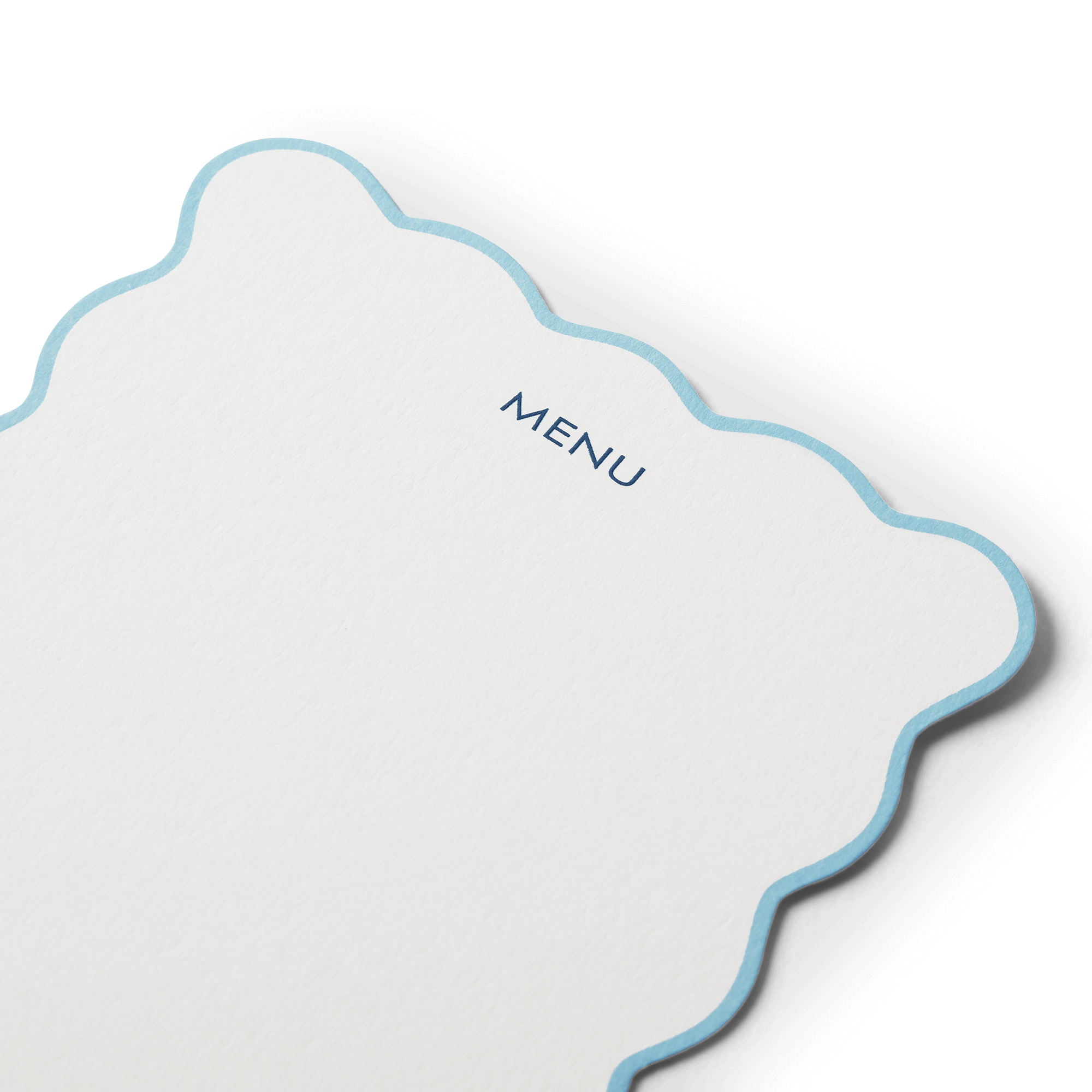 Scalloped Menu Cards - Cream
