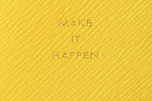 Make It Happen Panama Notebook in Lemon | Smythson Make It Happen Panama Notebook in Lemon | Smythson