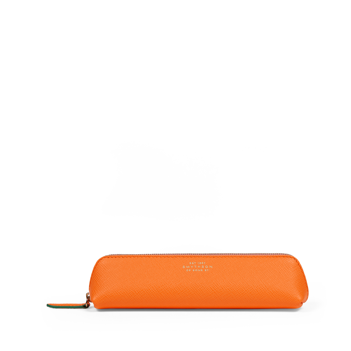 Pencil Case in Panama in Tangerine | Smythson