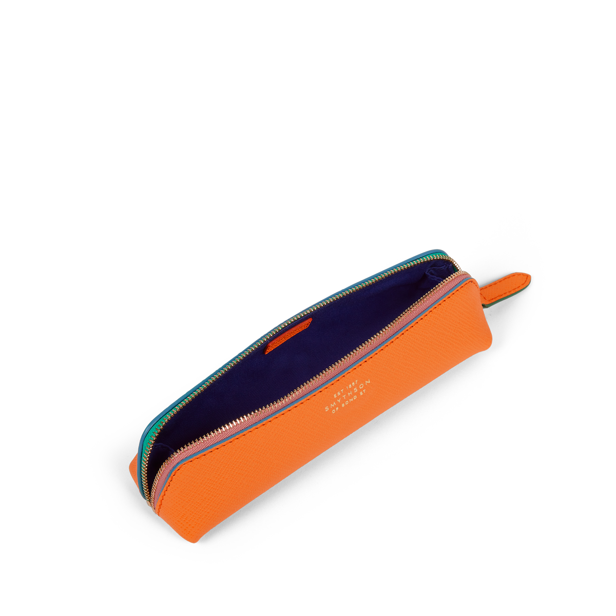 Pencil Case in Panama in Tangerine | Smythson Pencil Case in Panama in Tangerine | Smythson