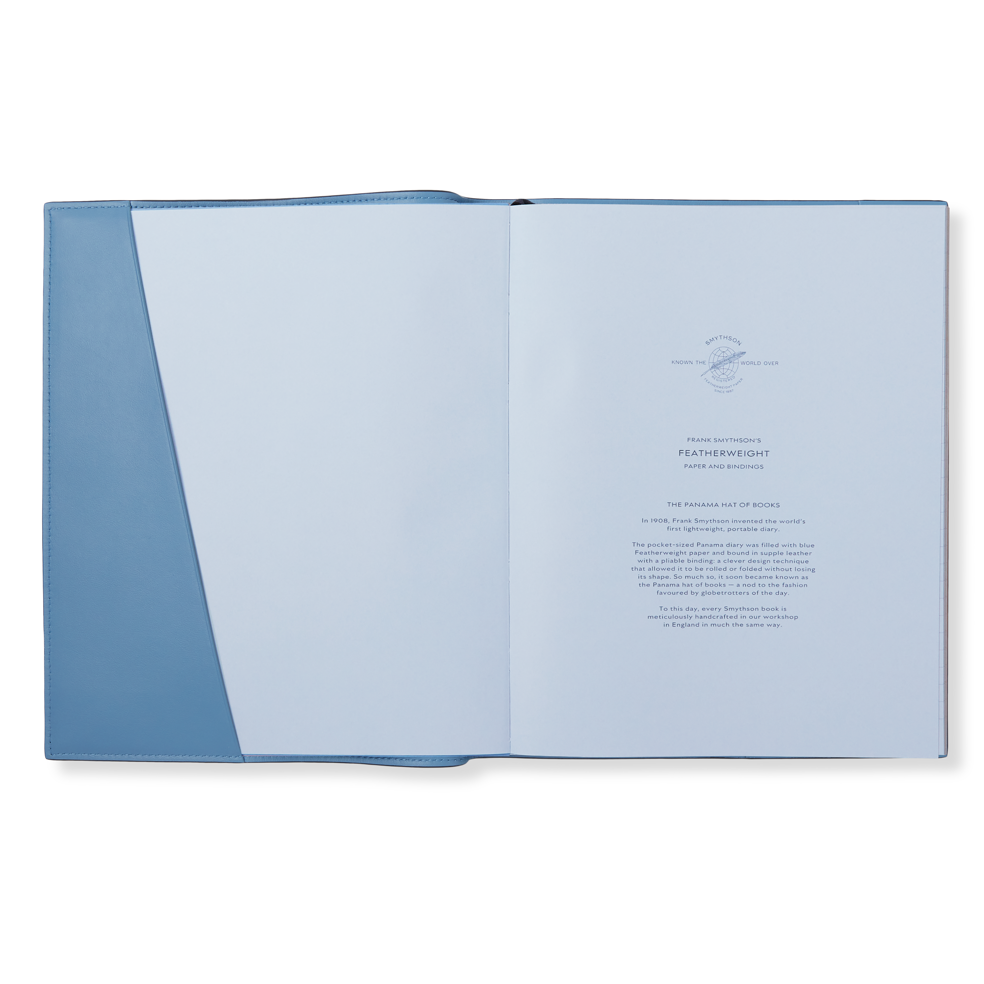 Large Evergreen Refillable Notebook in Ludlow - Nile Blue
