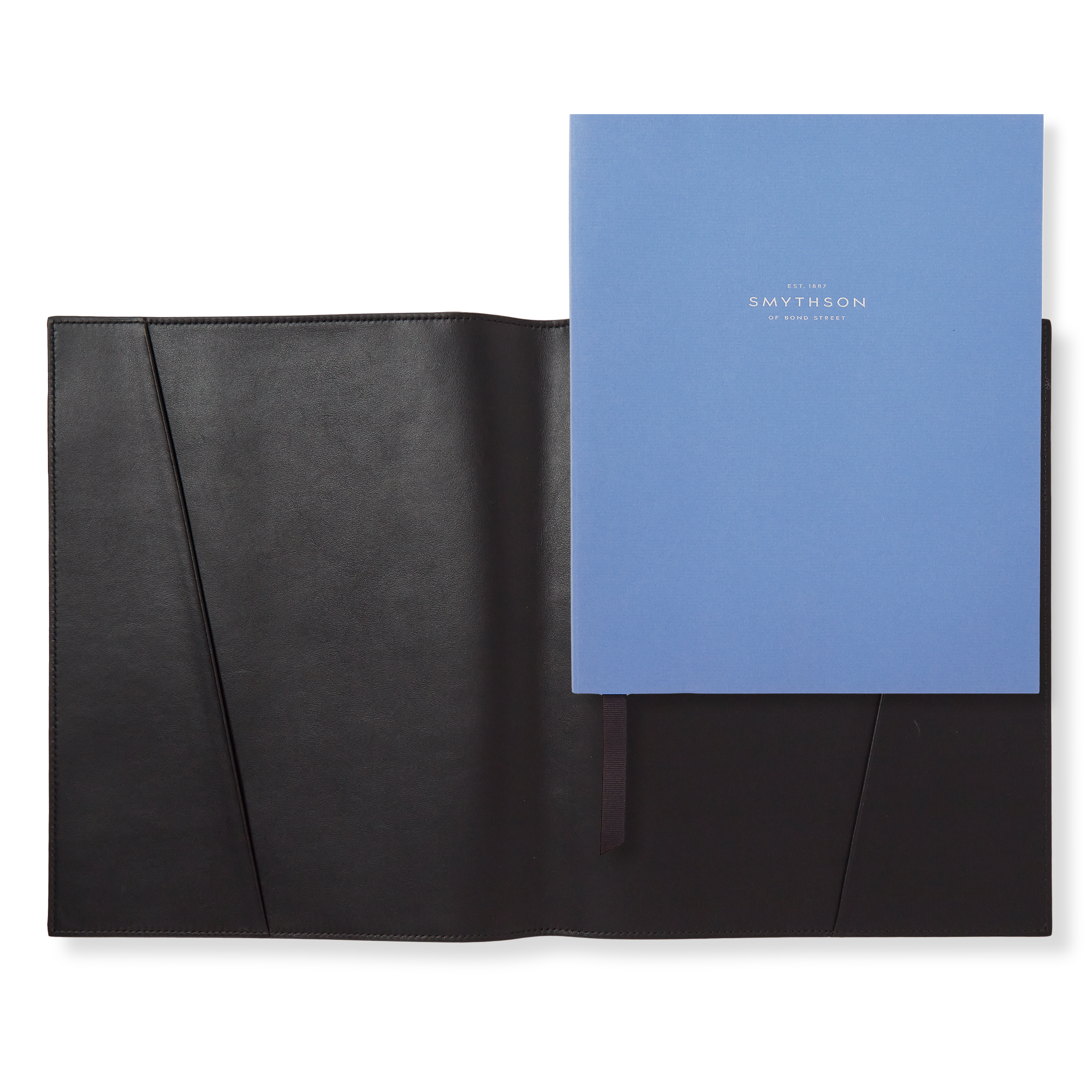 Grand cahier rechargeable Evergreen, modèle Ludlow - Bleu marine
