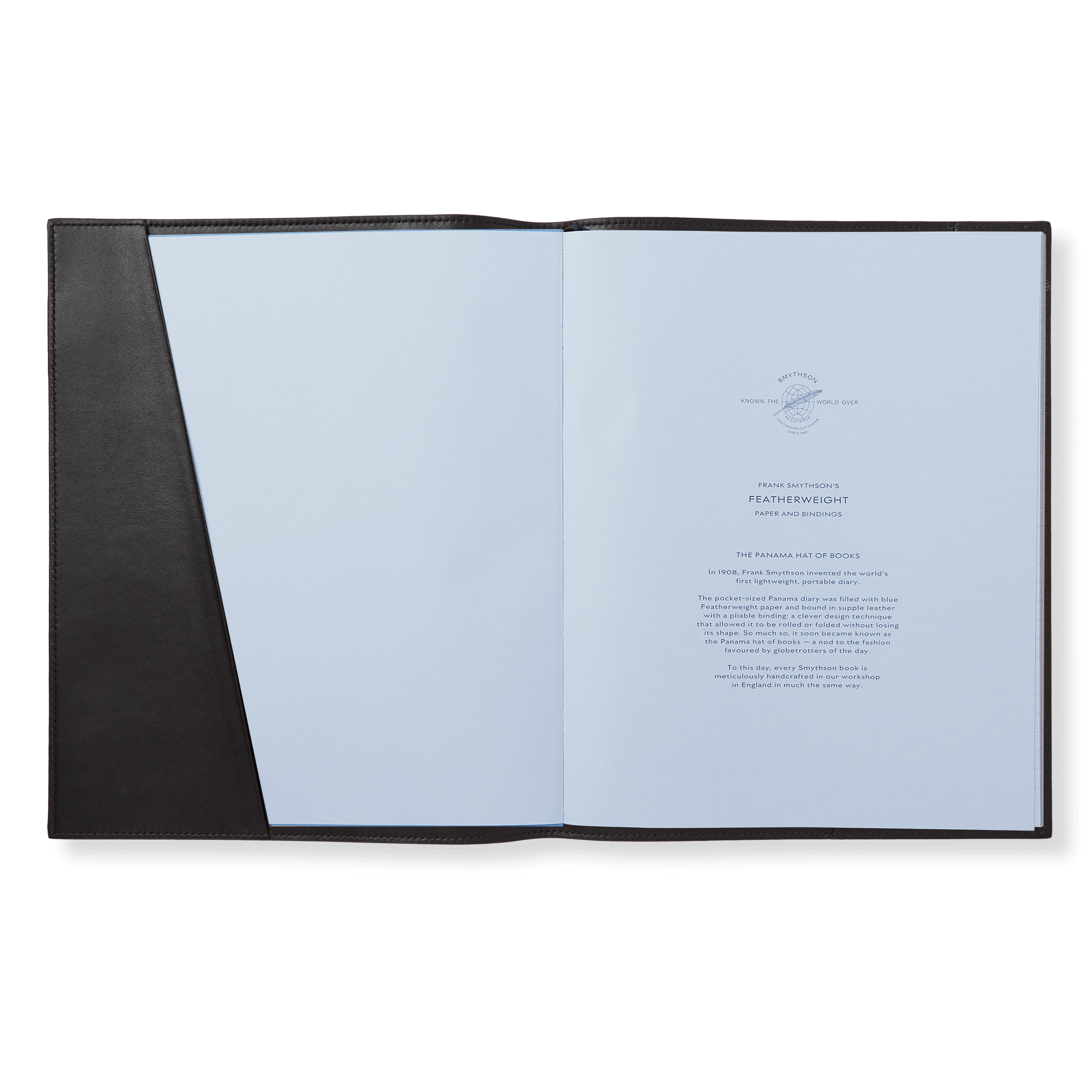 Grand cahier rechargeable Evergreen, modèle Ludlow - Bleu marine