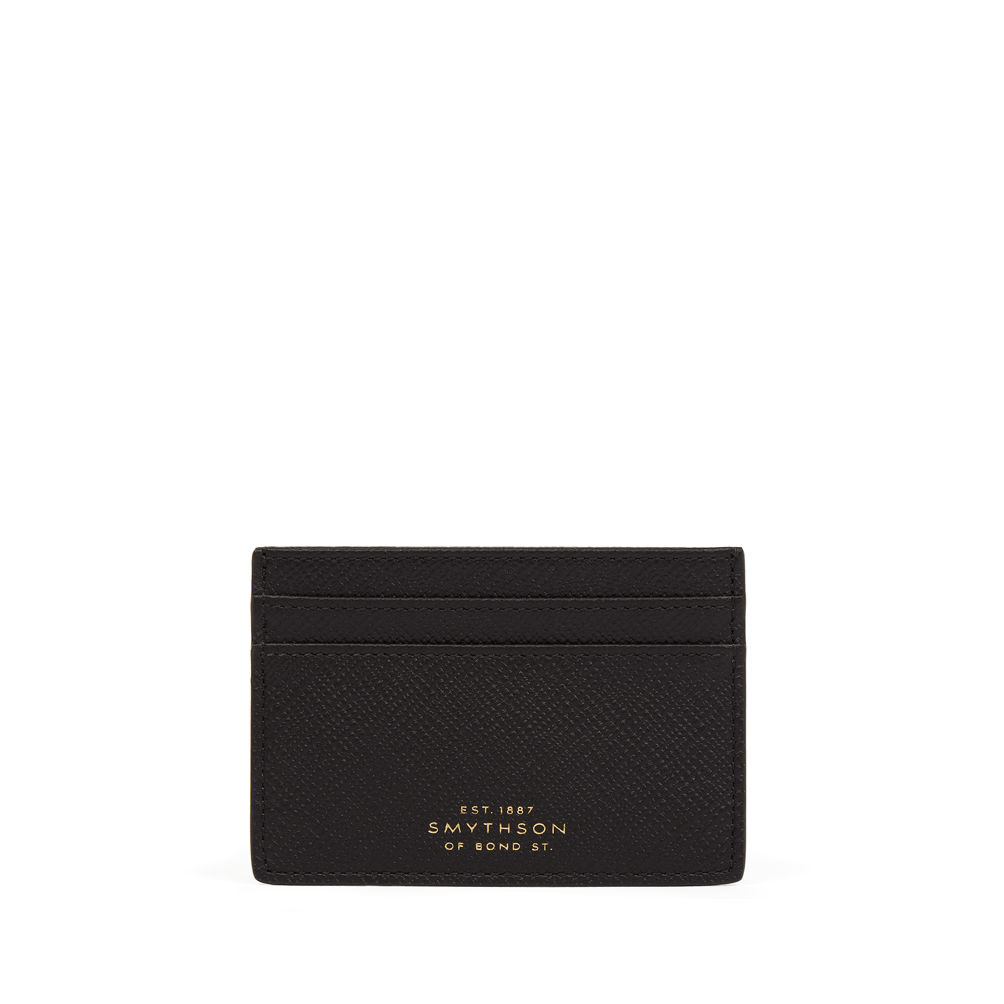 Flat Card Holder in Panama - Black
