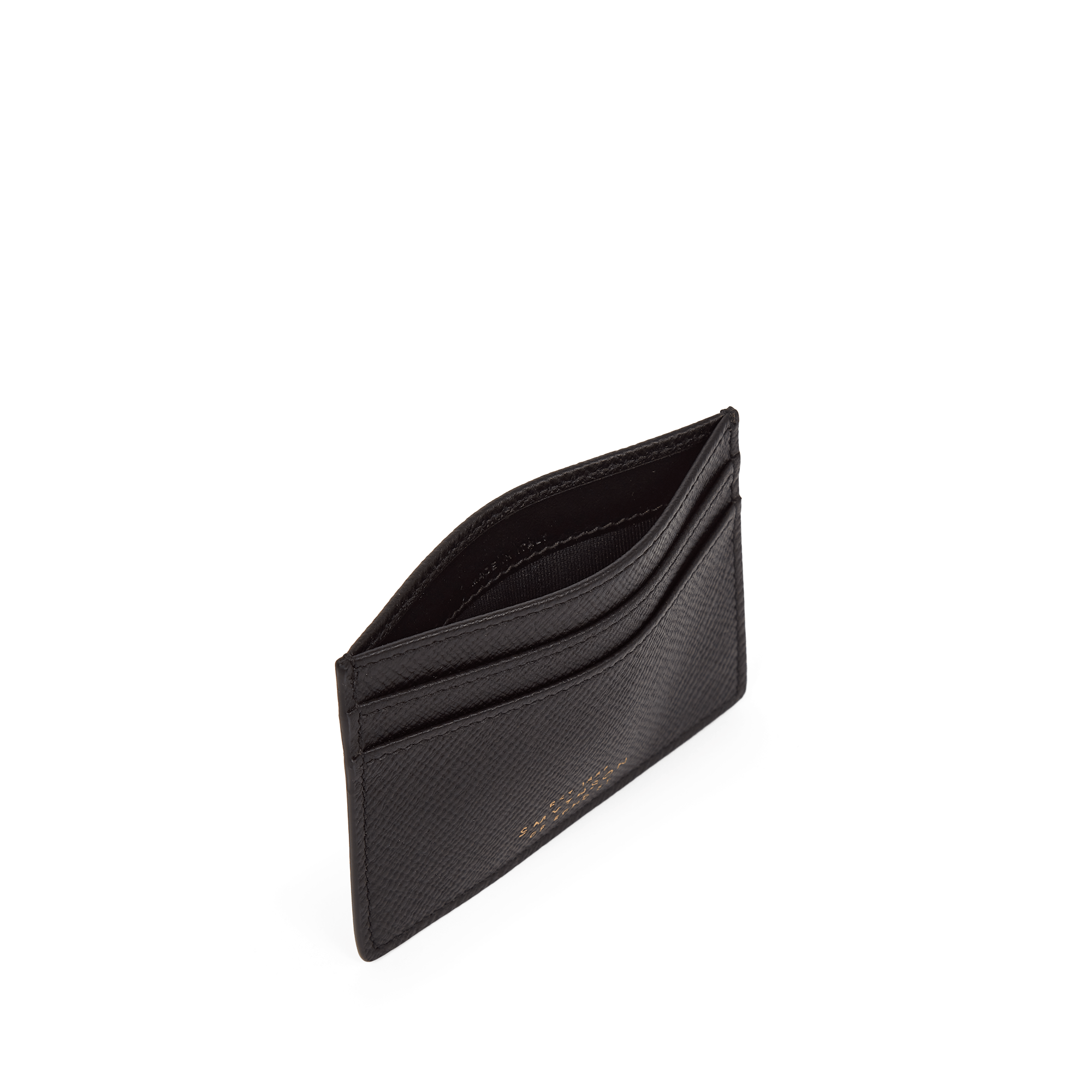 Flat Card Holder in Panama - Black