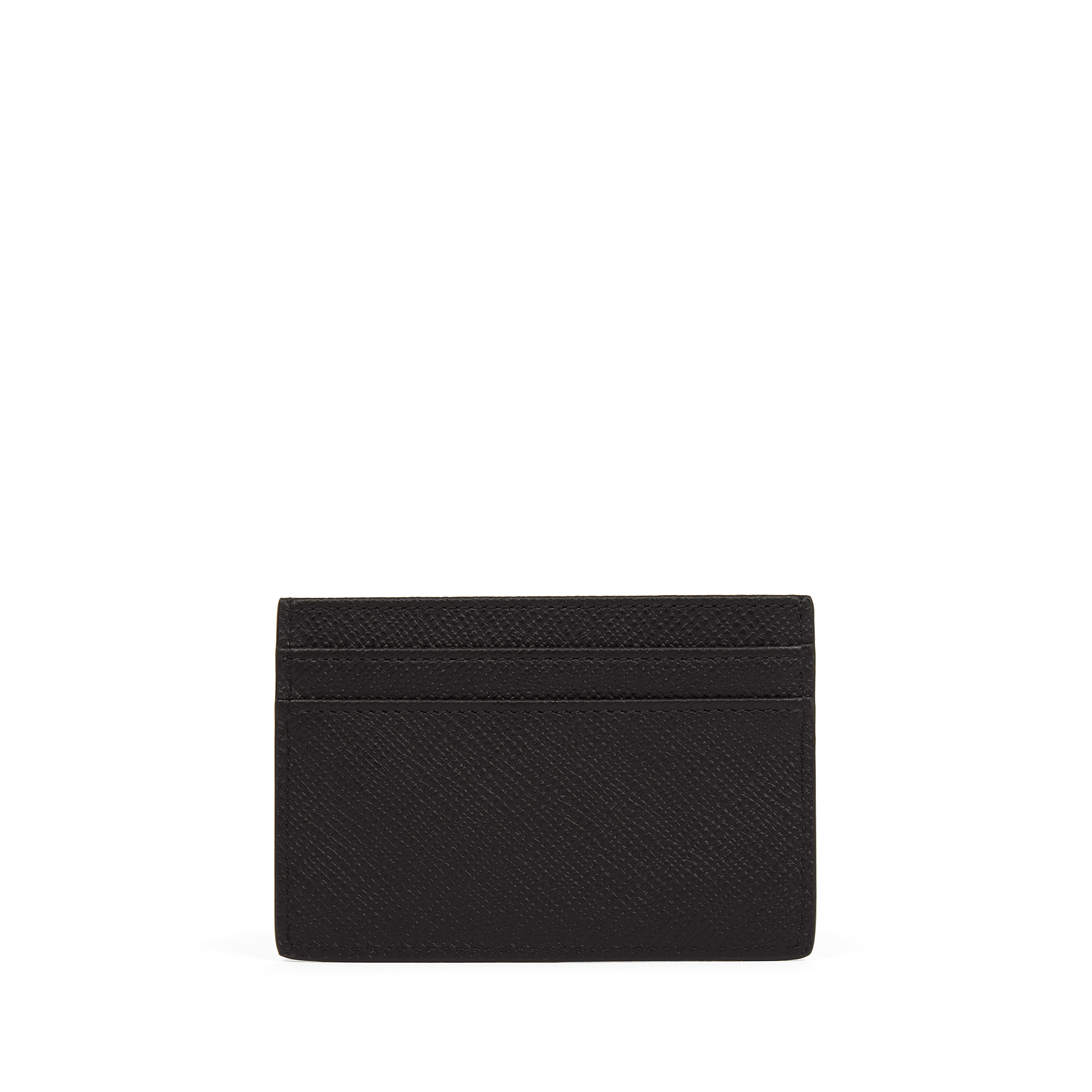 Flat Card Holder in Panama - Black