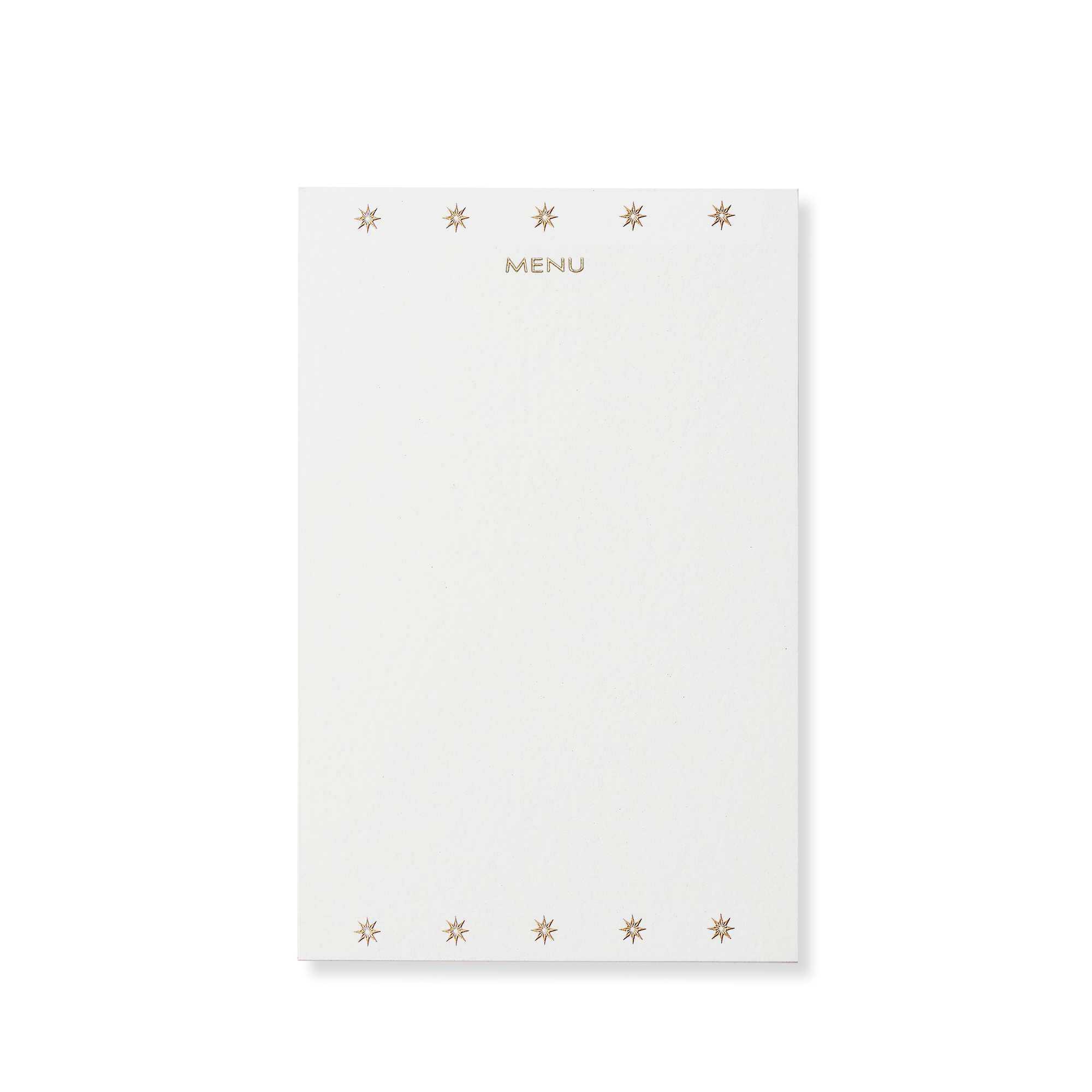 Stars Menu Cards