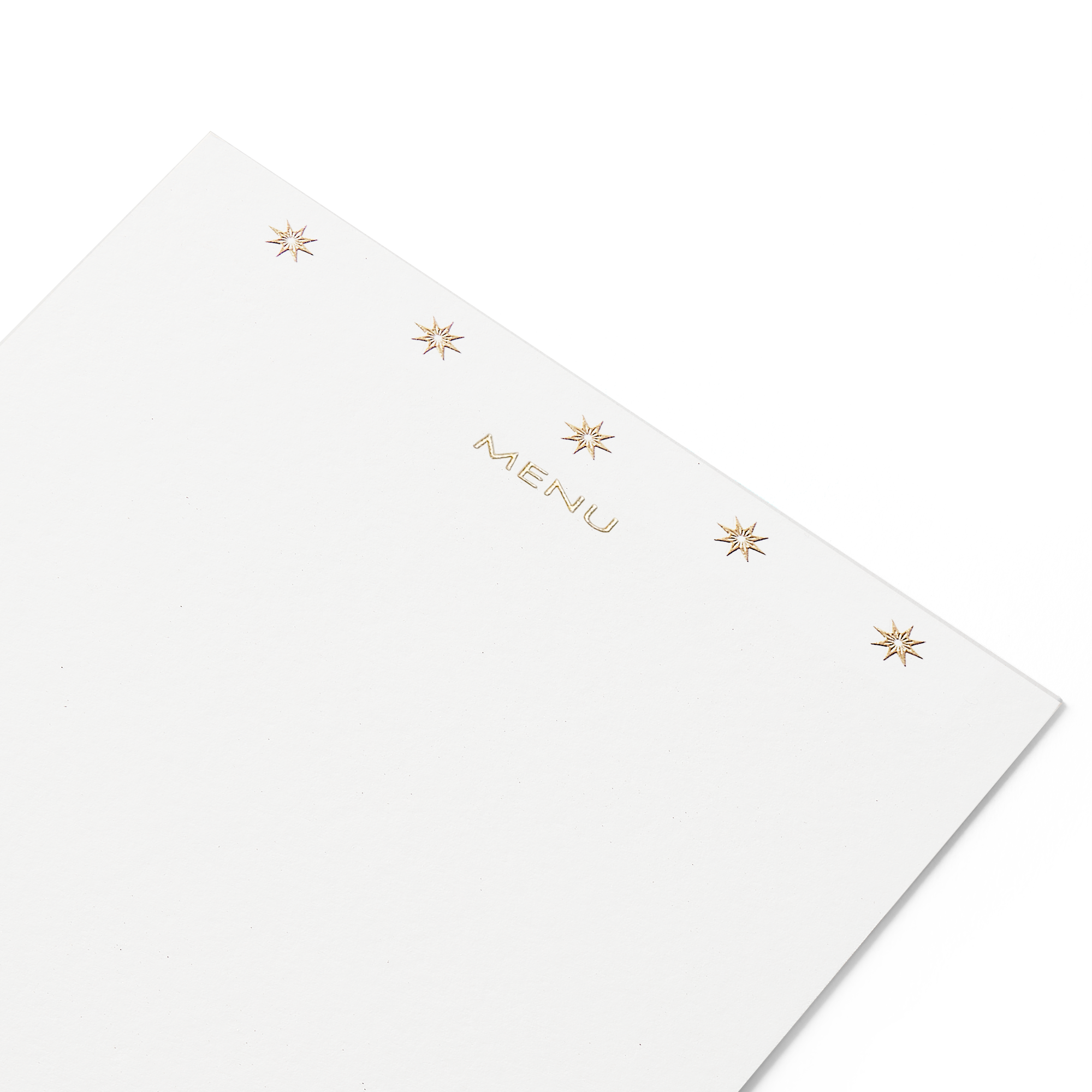 Stars Menu Cards - Cream
