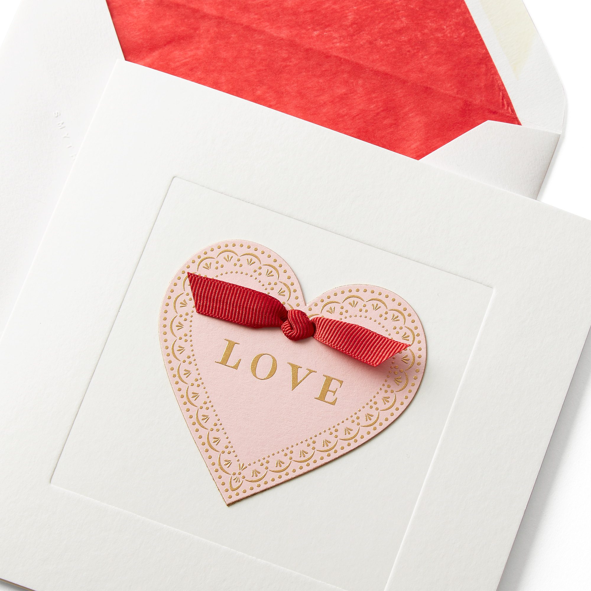Love Ribbon Heart Card