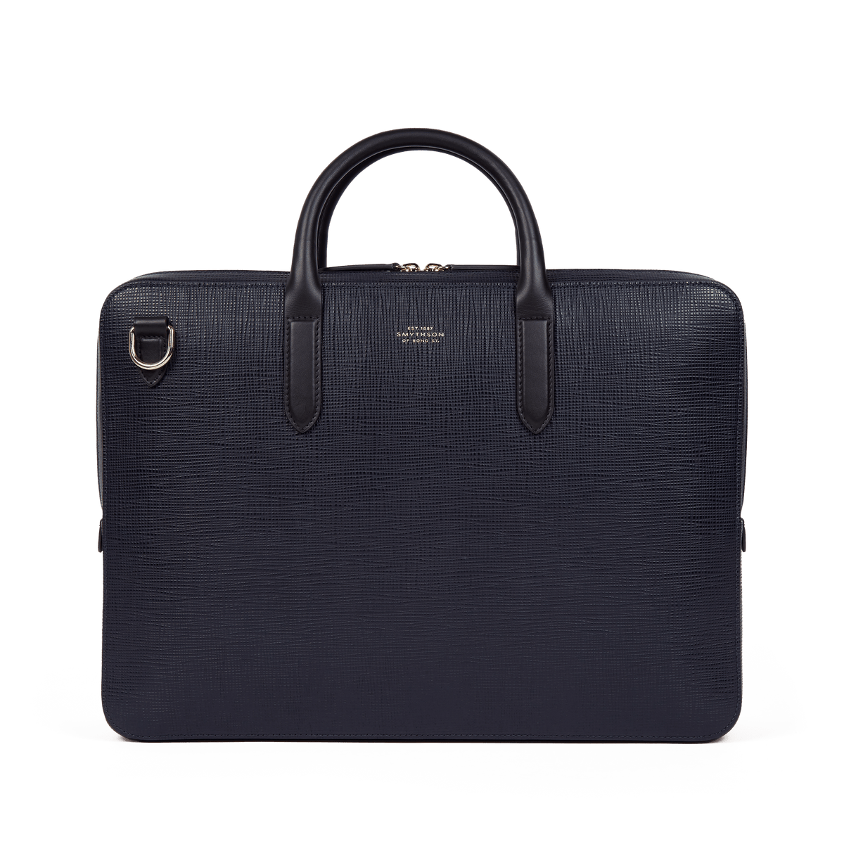 Lightweight Large Briefcase in Panama in Navy | Smythson International