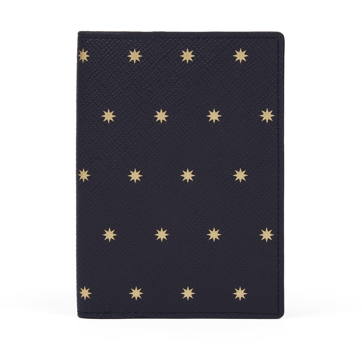 Passport Cover in Panama in Stars Navy | Smythson