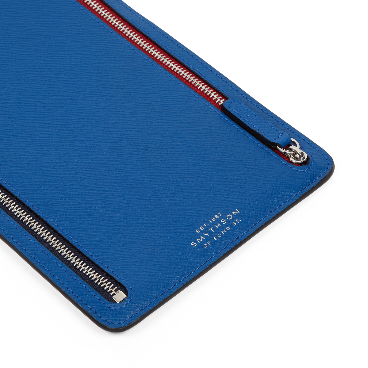 Multi-Zip Case in Panama in Cerulean | Smythson Multi-Zip Case in Panama in Cerulean | Smythson