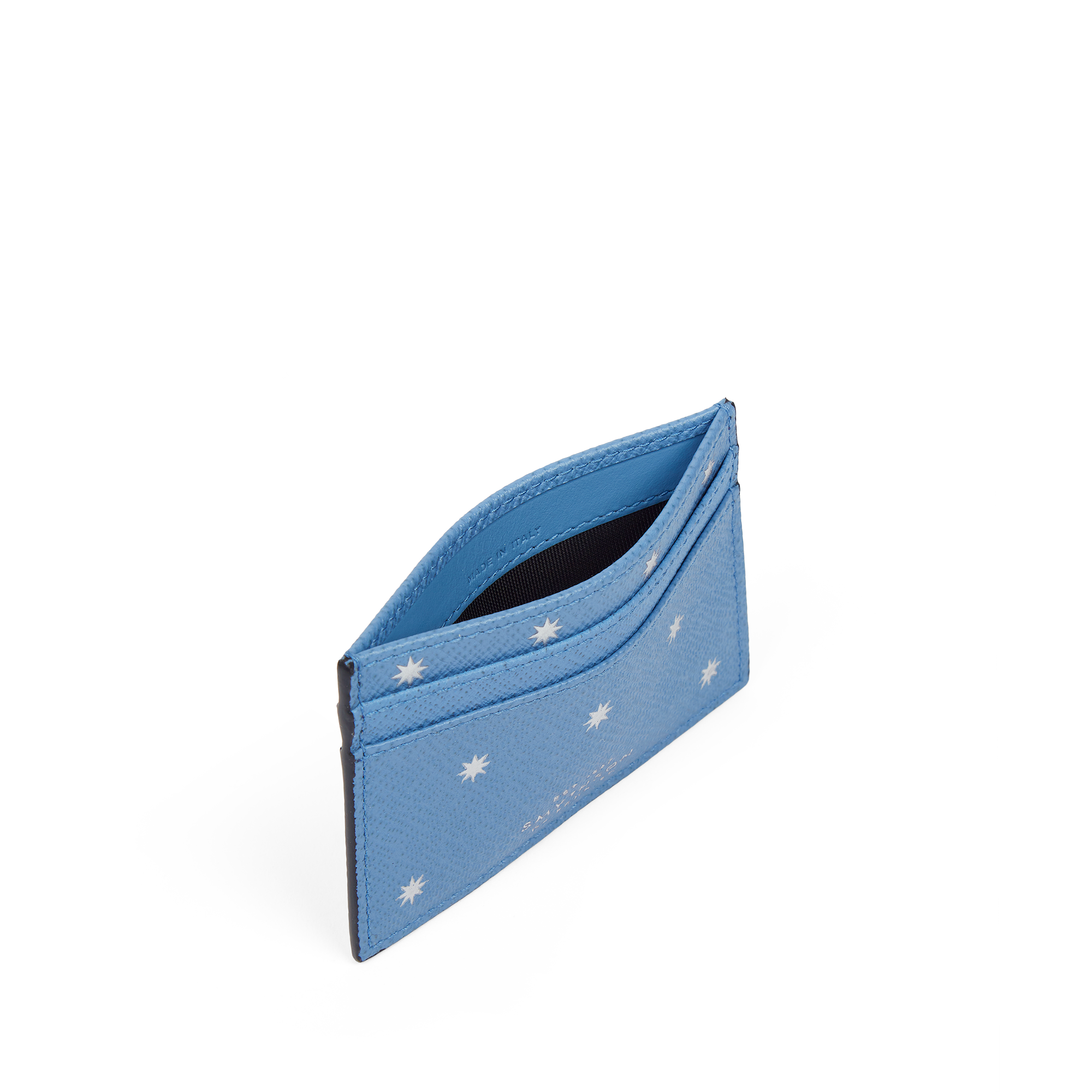 Flat Card Holder in Panama - Stars Nile Blue