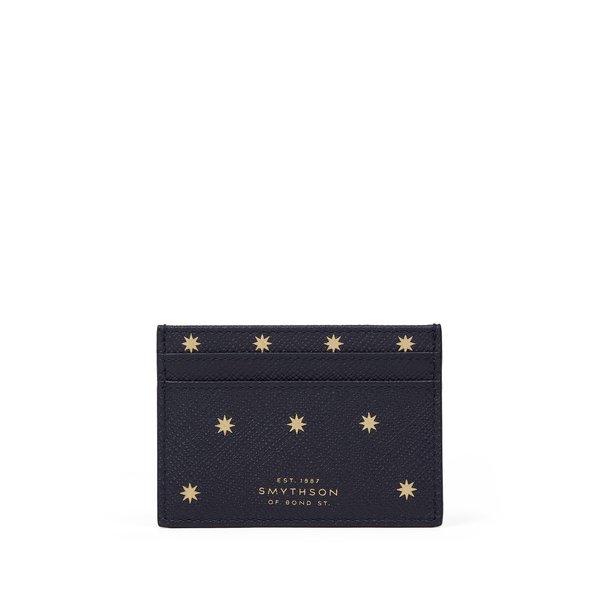 小物 SMYTHSON Panama Folded Card Case Flat Card Holder in Panama in Stars Navy | Smythson United Kingdom