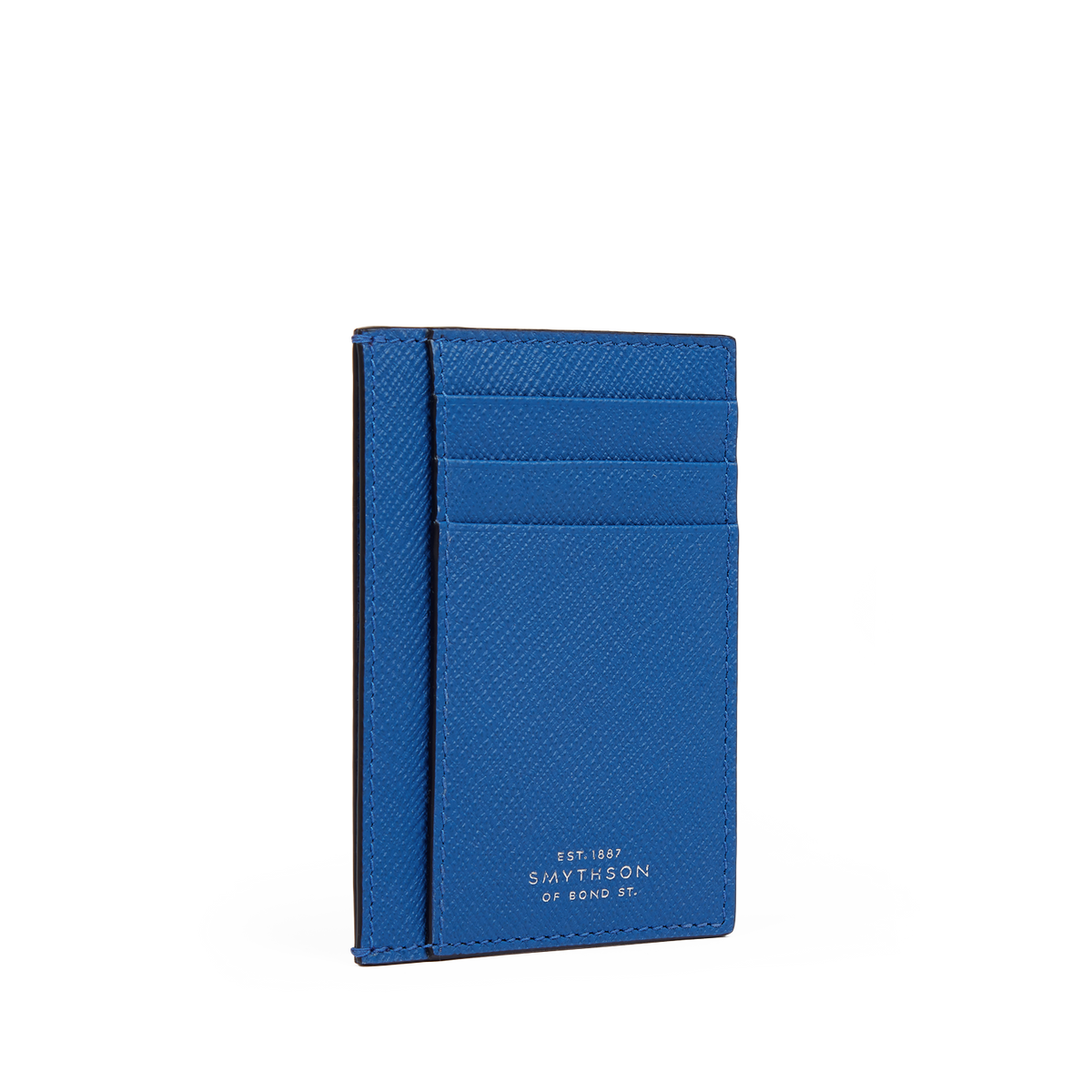 Large Flat Card Holder in Panama in Cerulean | Smythson United States Large Flat Card Holder in Panama in Cerulean | Smythson United States